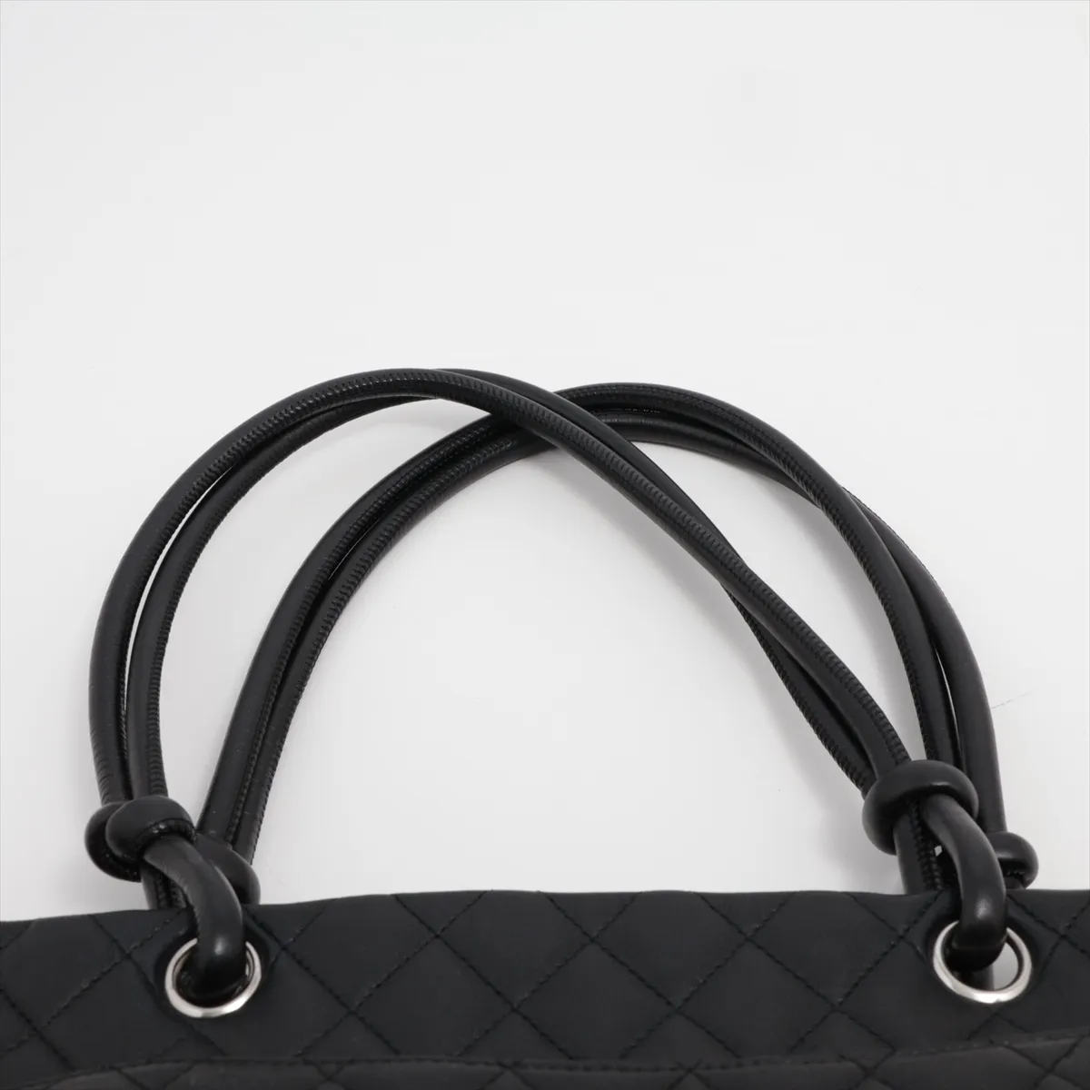 Cambon Line Lambskin Tote Bag Black Silver Hardware 10008698 No. 10 — view 6