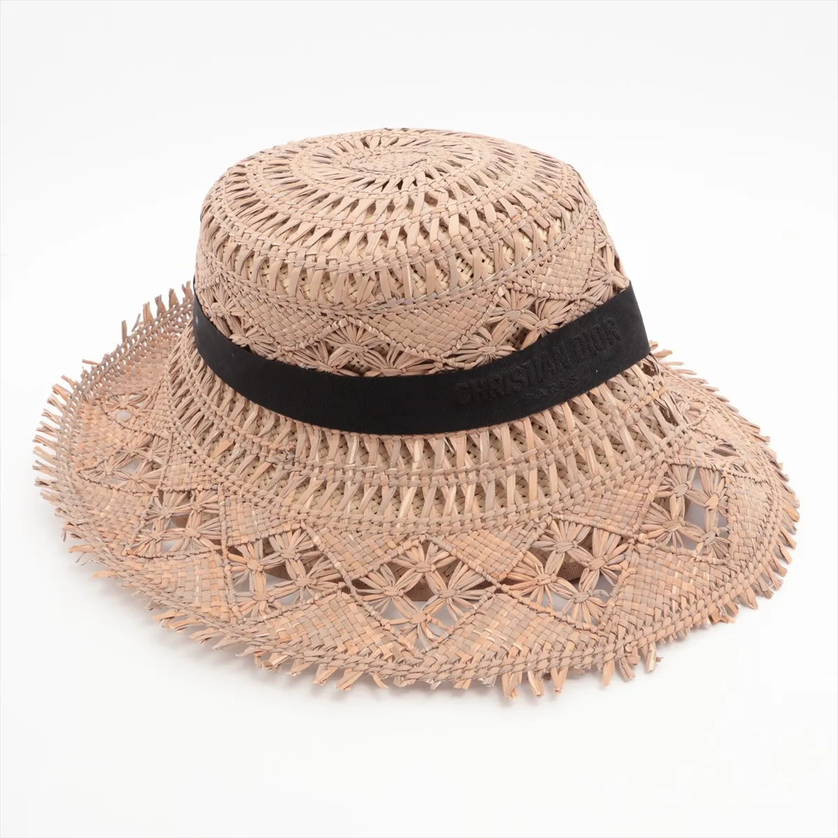 logo hat, straw, beige. — view 2