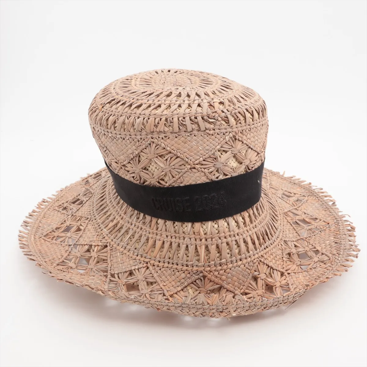 logo hat, straw, beige. — view 3