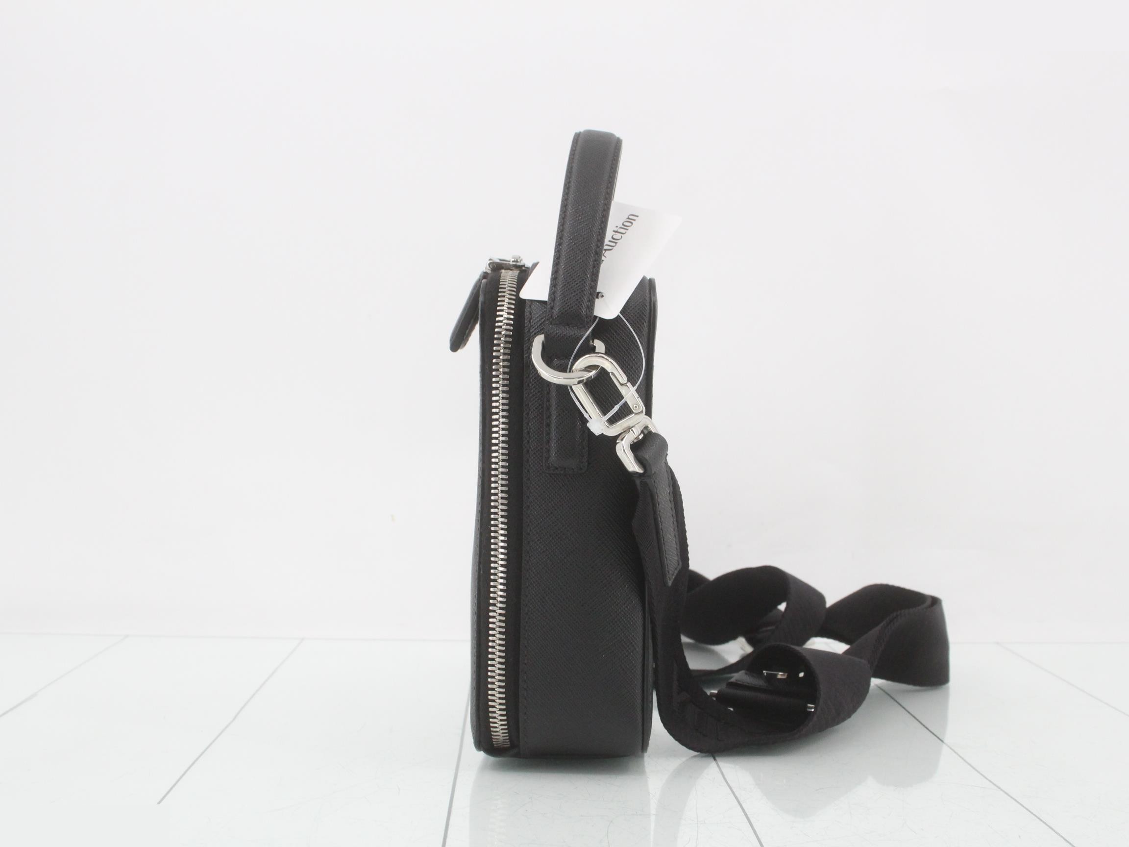 Saffiano Travel 2-Way Shoulder Bag, with retailer's name and guarantee. — view 3