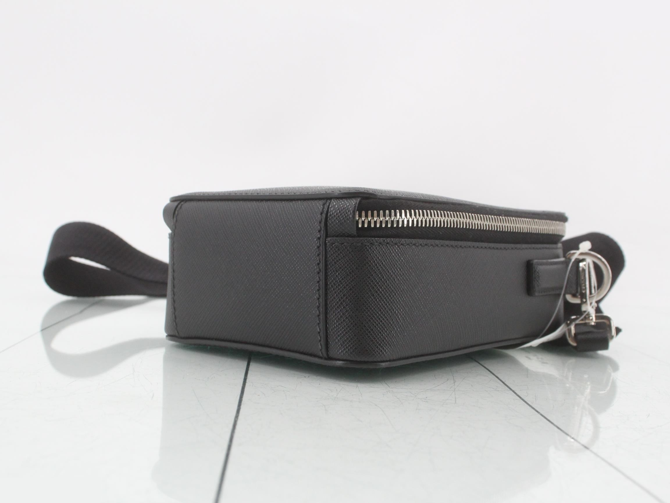 Saffiano Travel 2-Way Shoulder Bag, with retailer's name and guarantee. — view 6