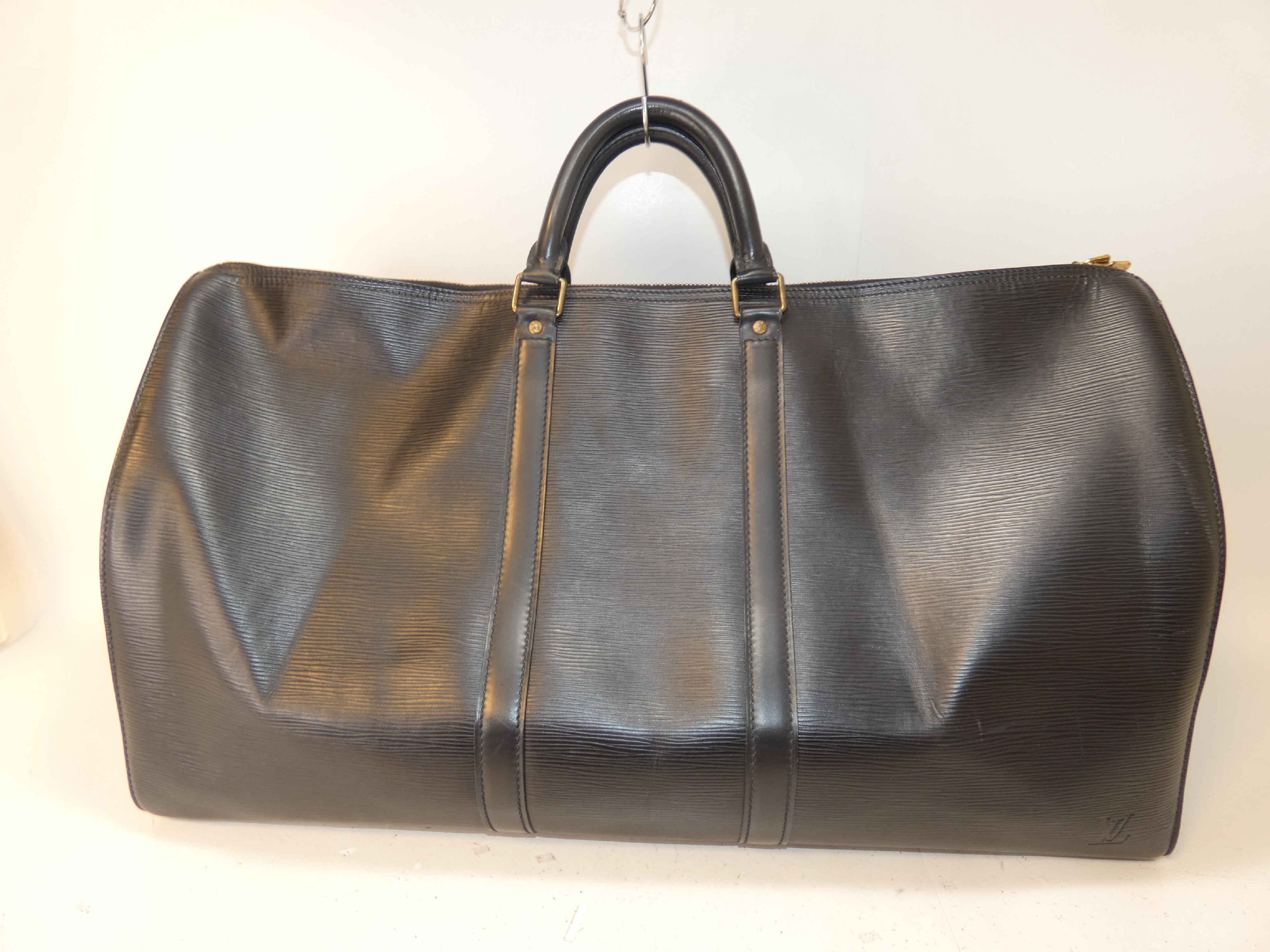 Epi Leather Black Keepall Boston Bag — view 2