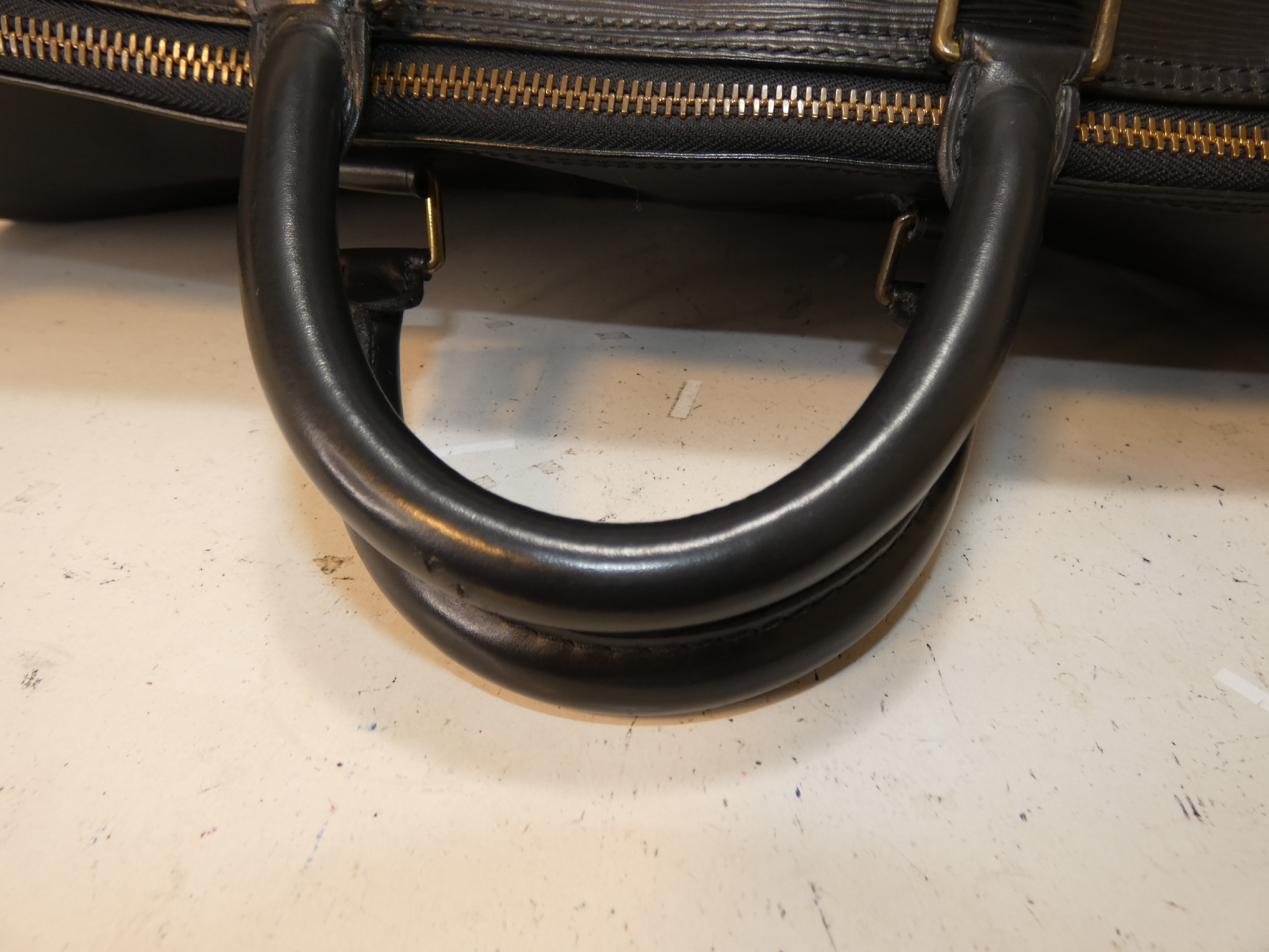 Epi Leather Black Keepall Boston Bag — view 4