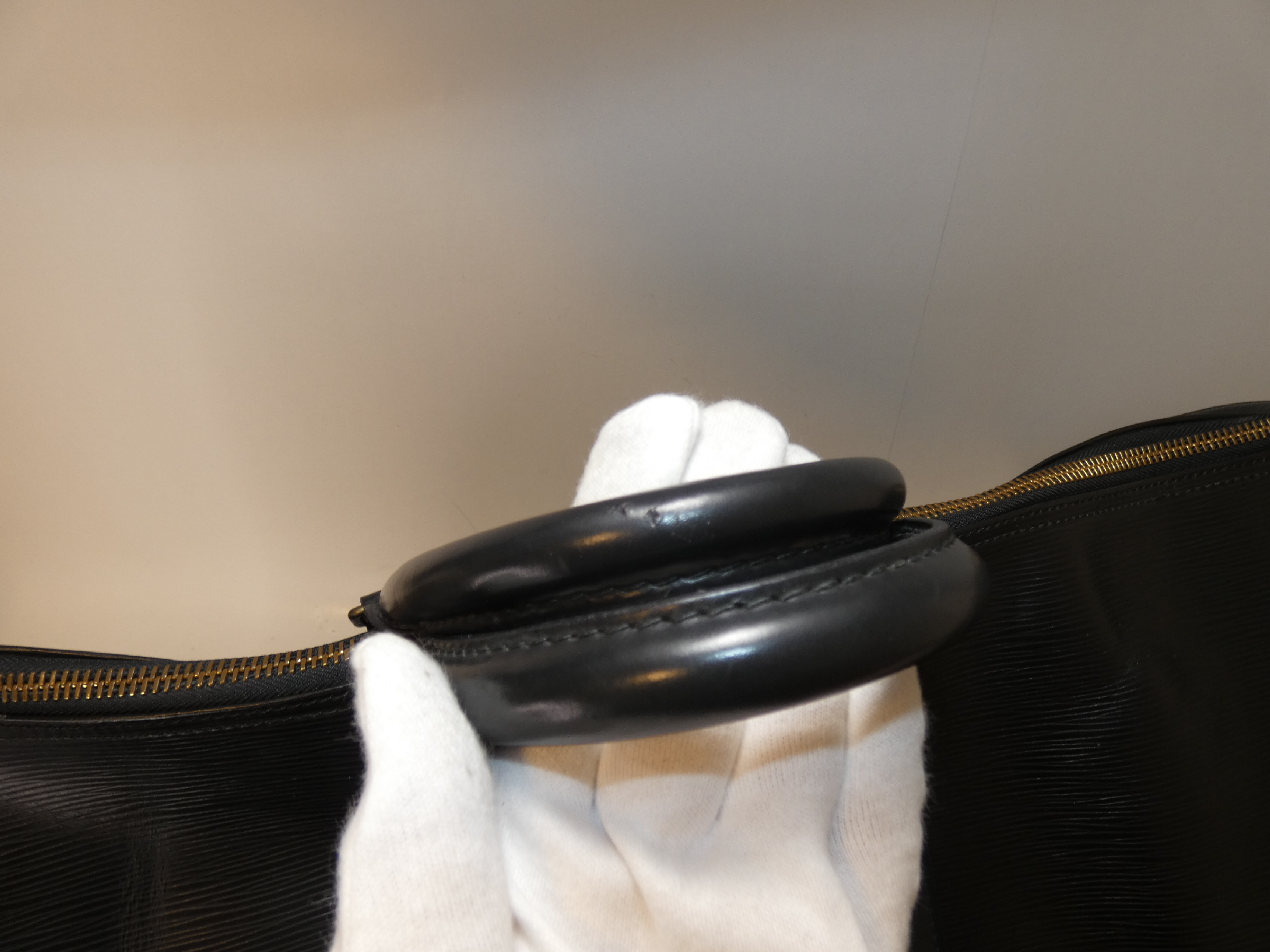 Epi Leather Black Keepall Boston Bag — view 5