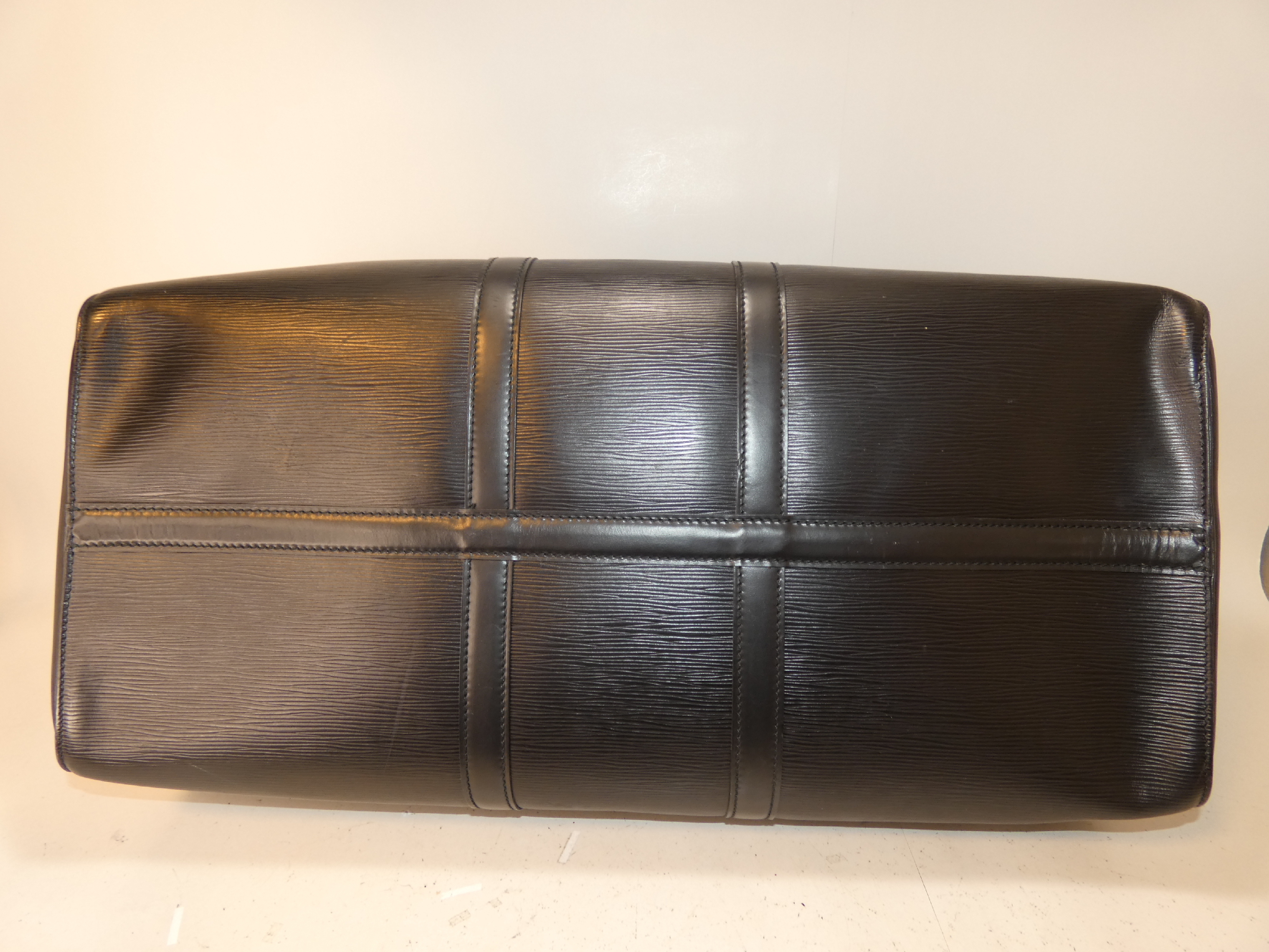 Epi Leather Black Keepall Boston Bag — view 6