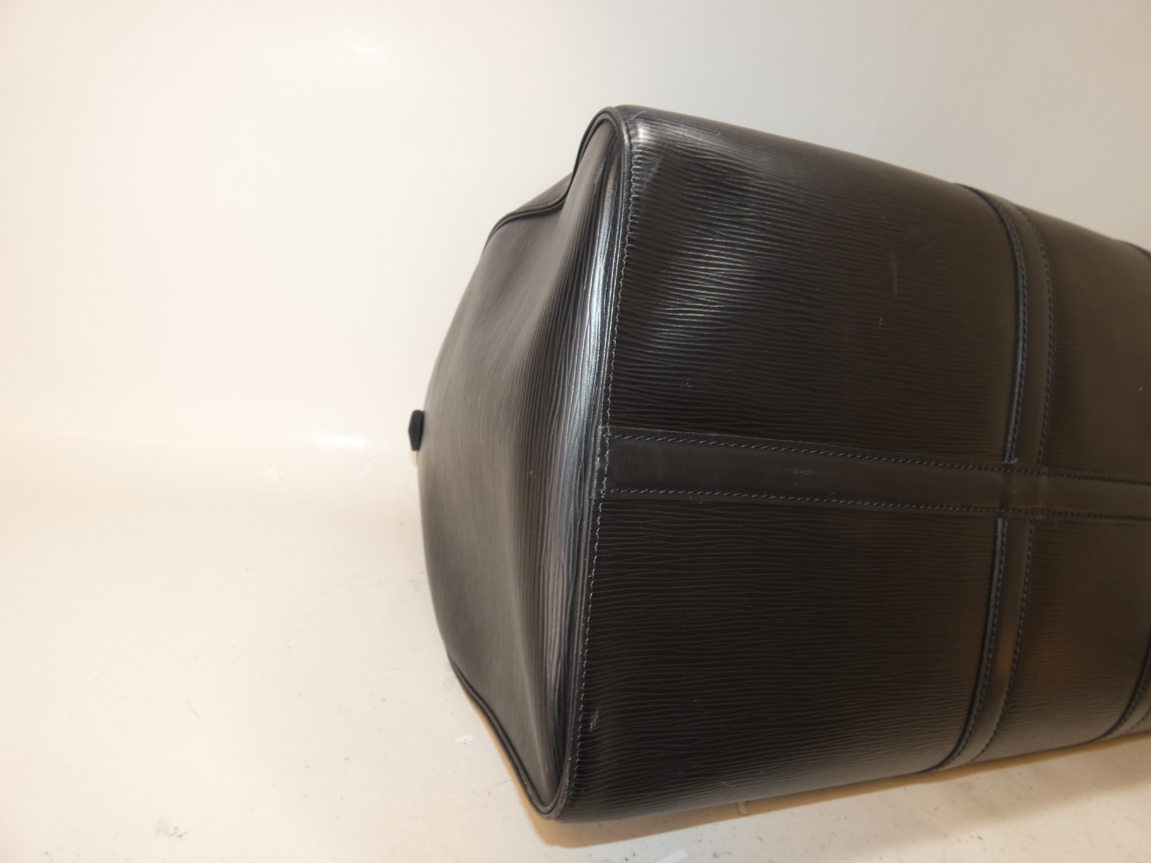 Epi Leather Black Keepall Boston Bag — view 7