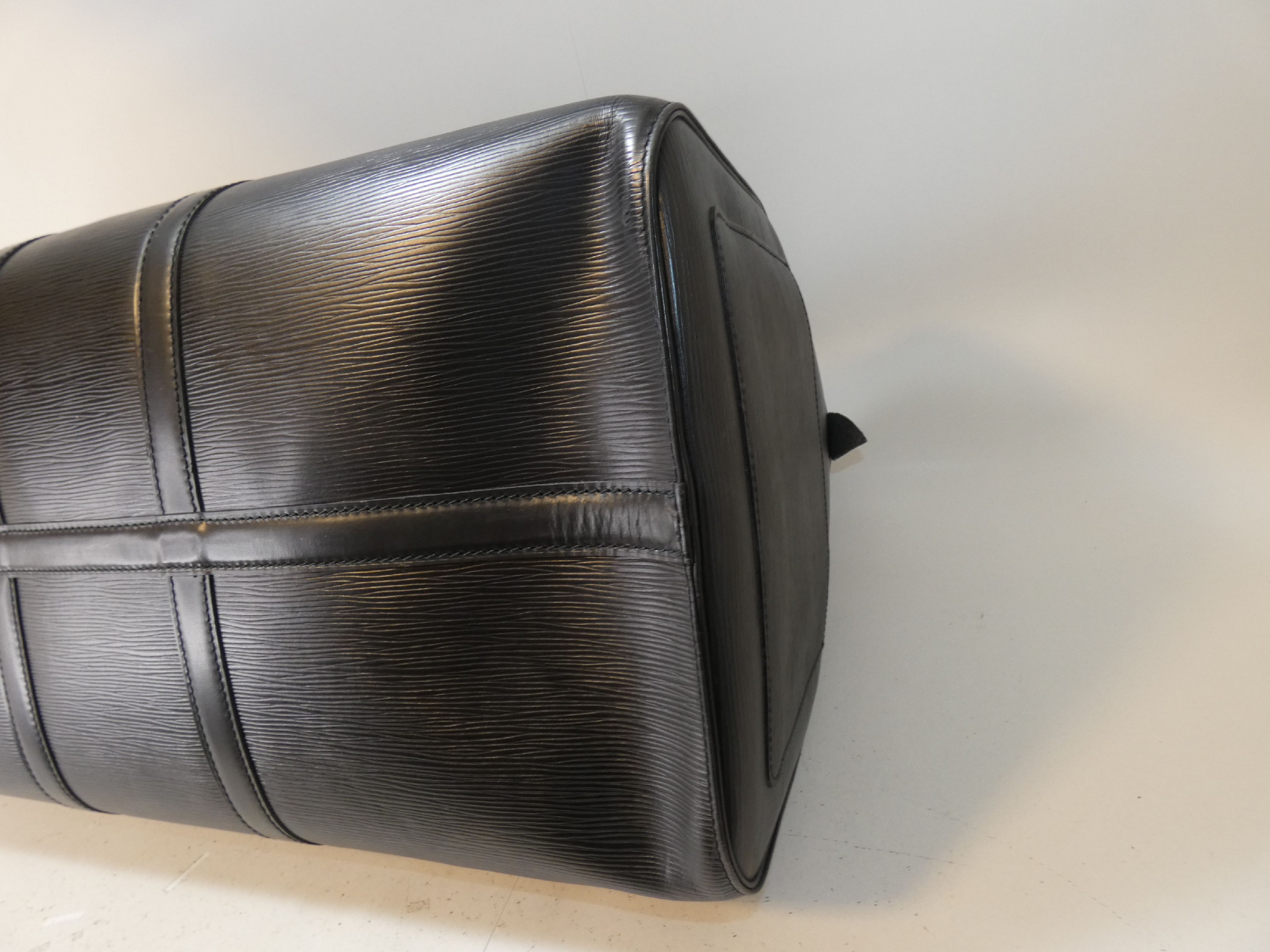 Epi Leather Black Keepall Boston Bag — view 8