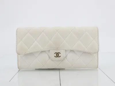 Matelassé long wallet