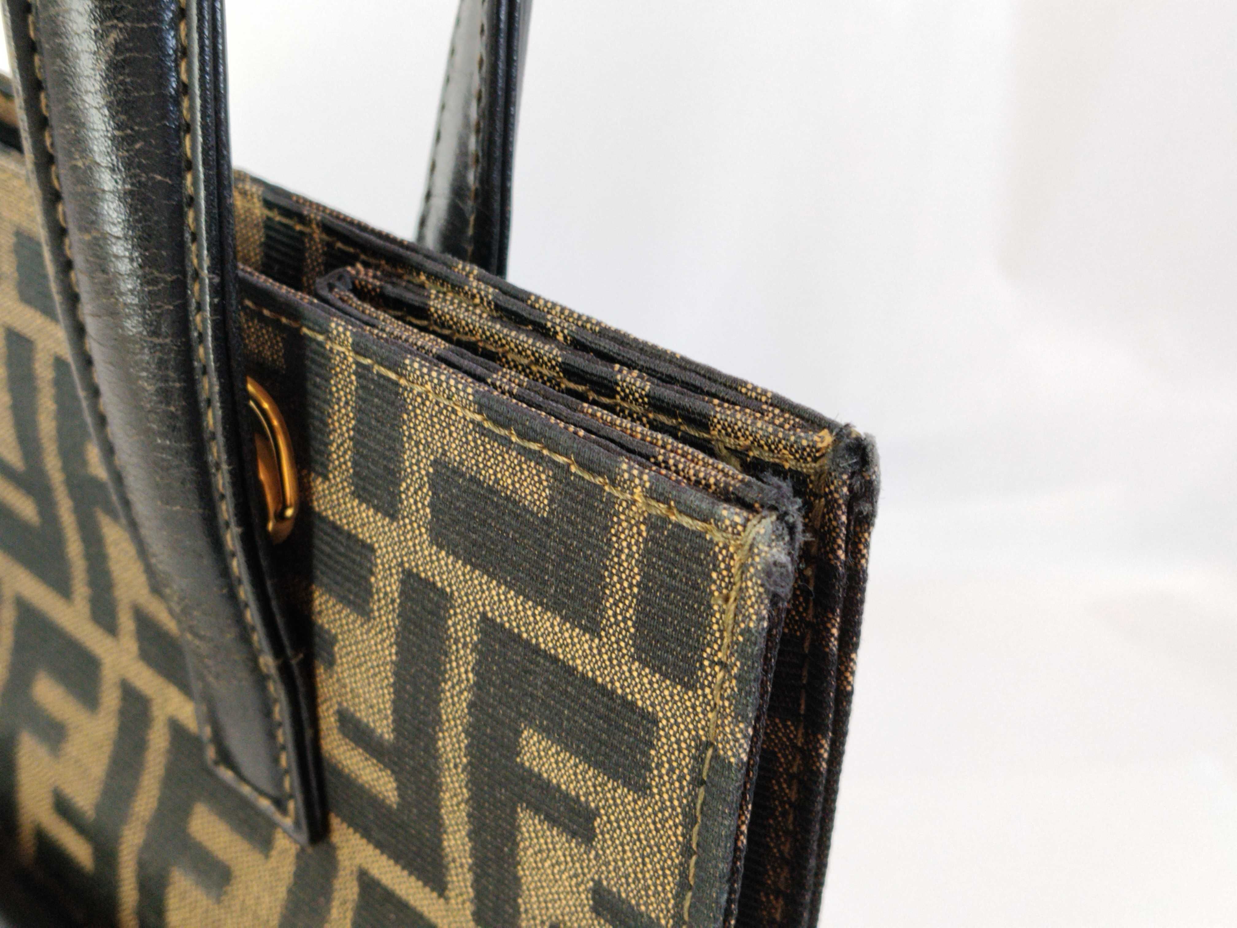 Zucca pattern Zucca leather x canvas handbag — view 15