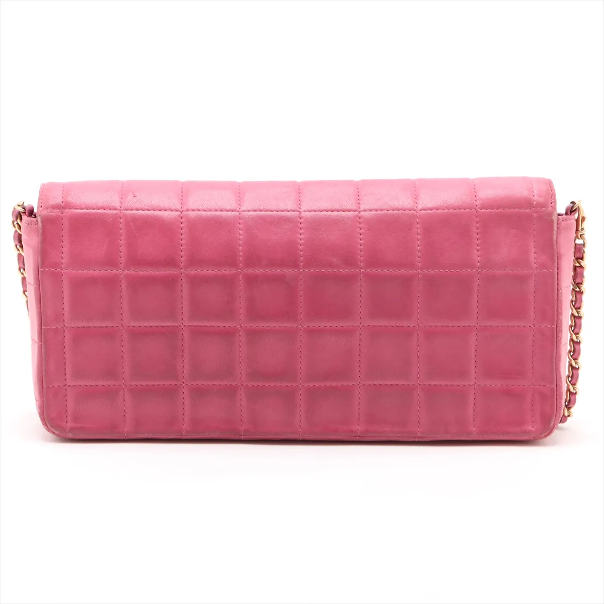 chocolate bar lambskin chain shoulder bag pink gold hardware 6438218 6th series — view 2