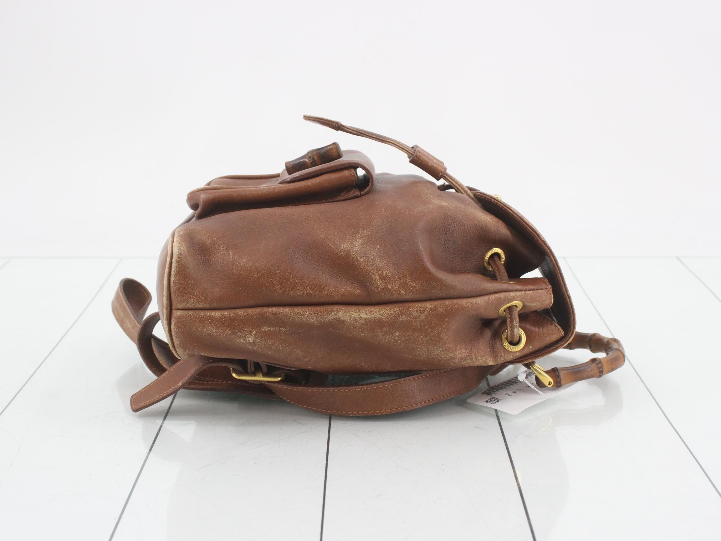 Bamboo Backpack, Brown — view 3