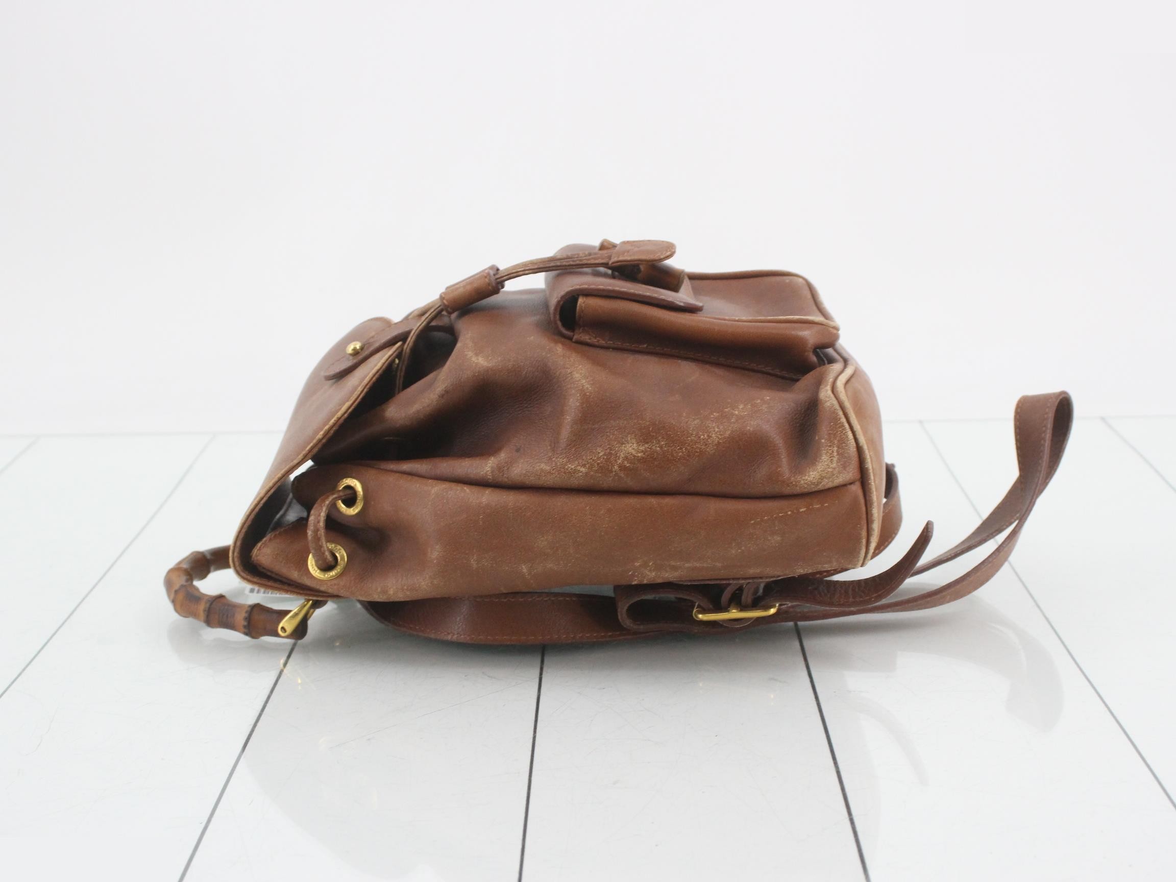 Bamboo Backpack, Brown — view 4