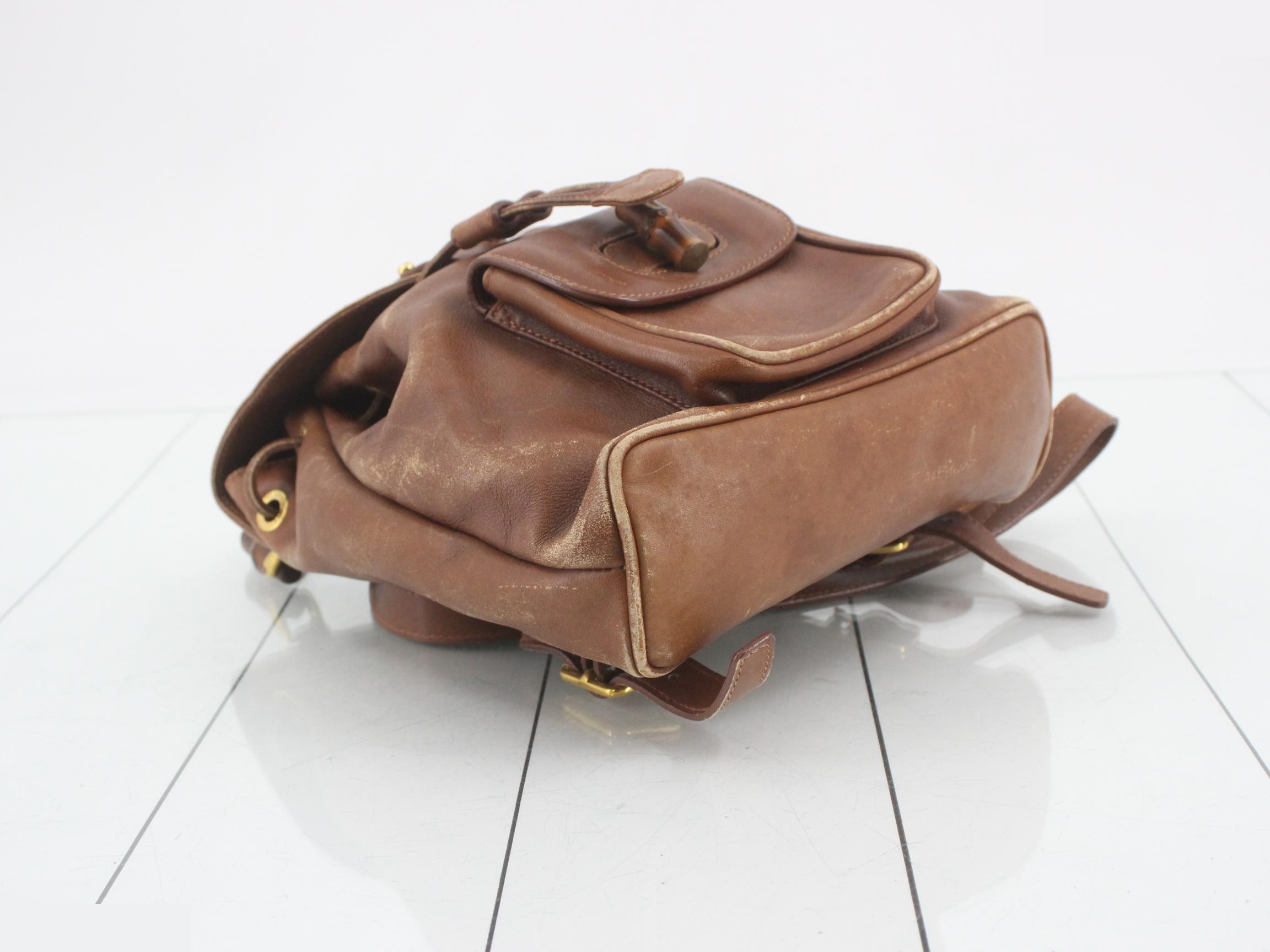 Bamboo Backpack, Brown — view 5