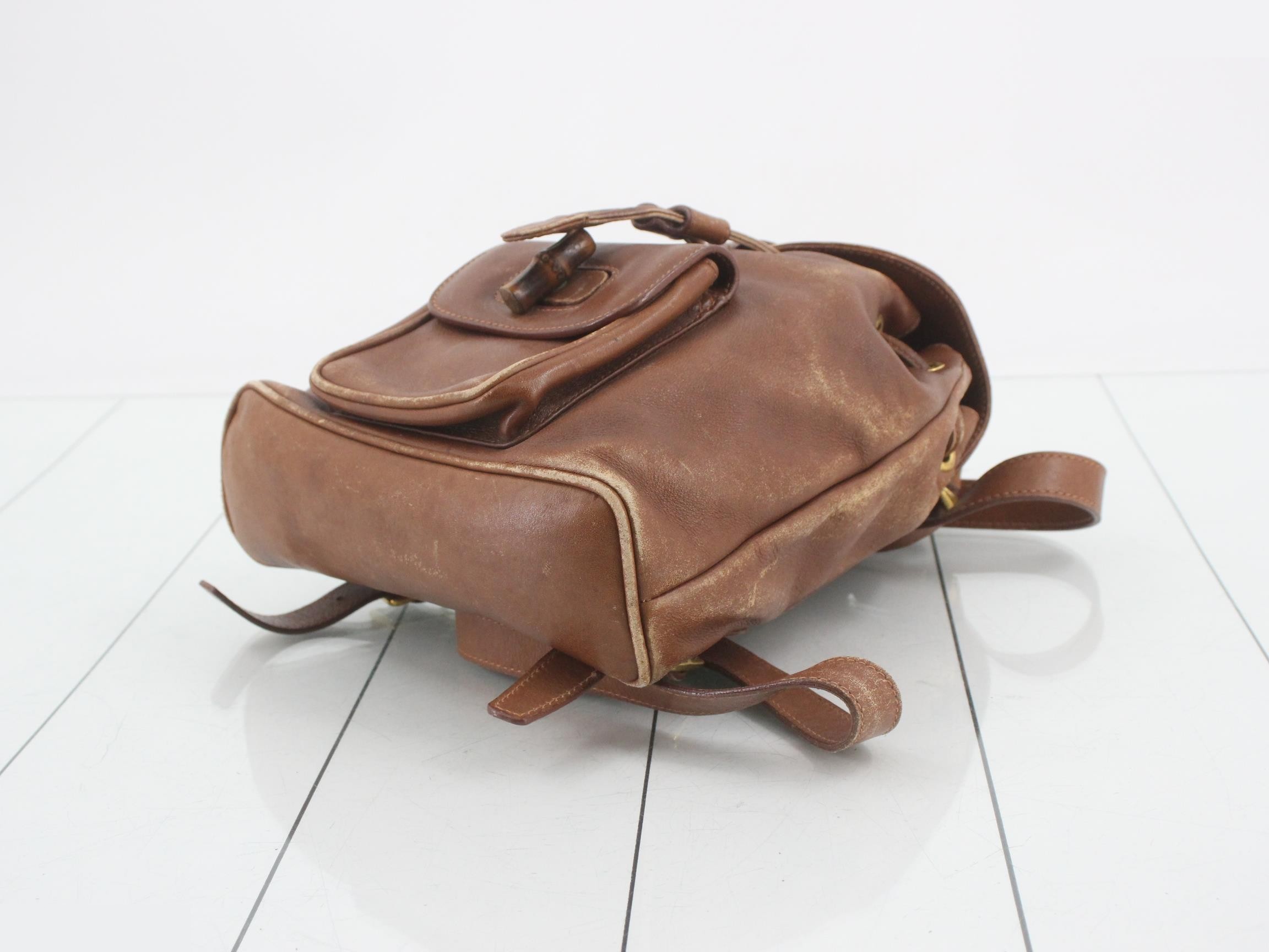 Bamboo Backpack, Brown — view 6