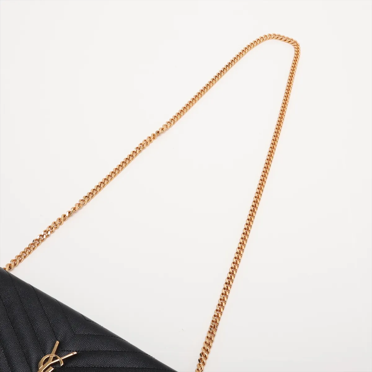 Cassandra Leather Chain Wallet, Black, 377828 — view 5