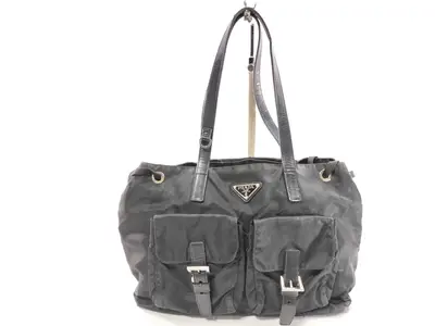 Nylon Handbag, 2-Pocket Tote Bag