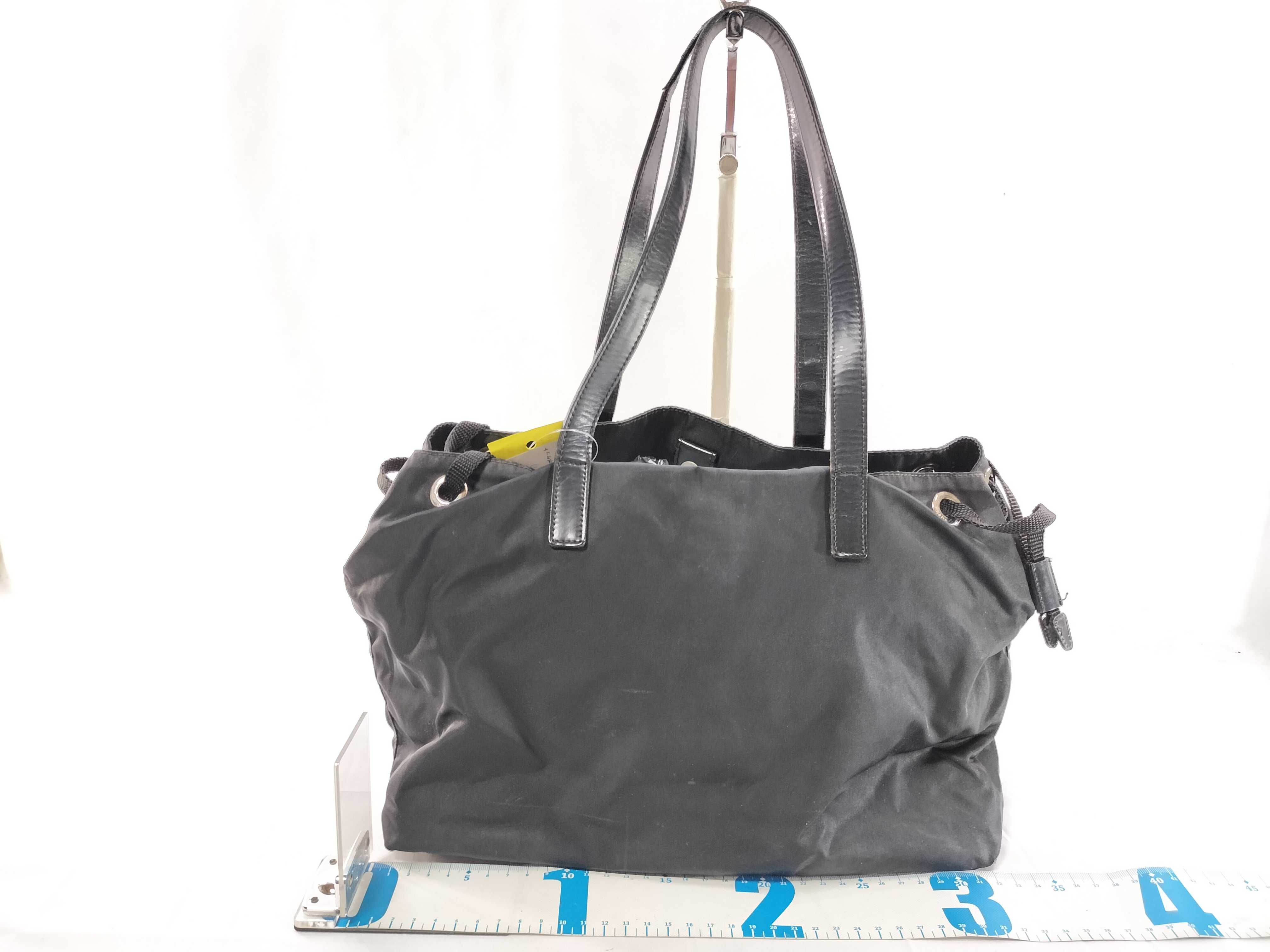 Nylon Handbag, 2-Pocket Tote Bag — view 2