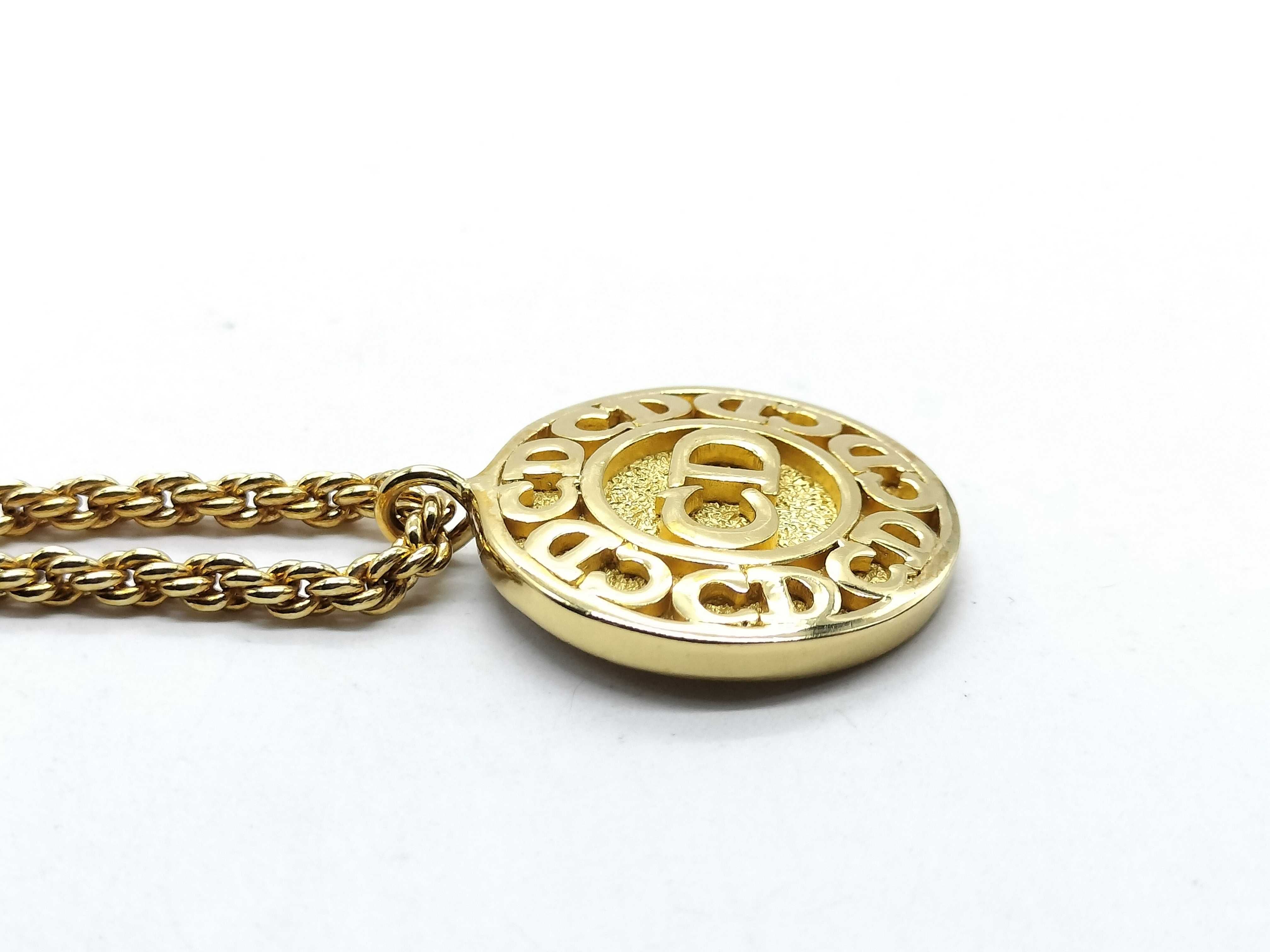 Circle CD Logo Necklace — view 3