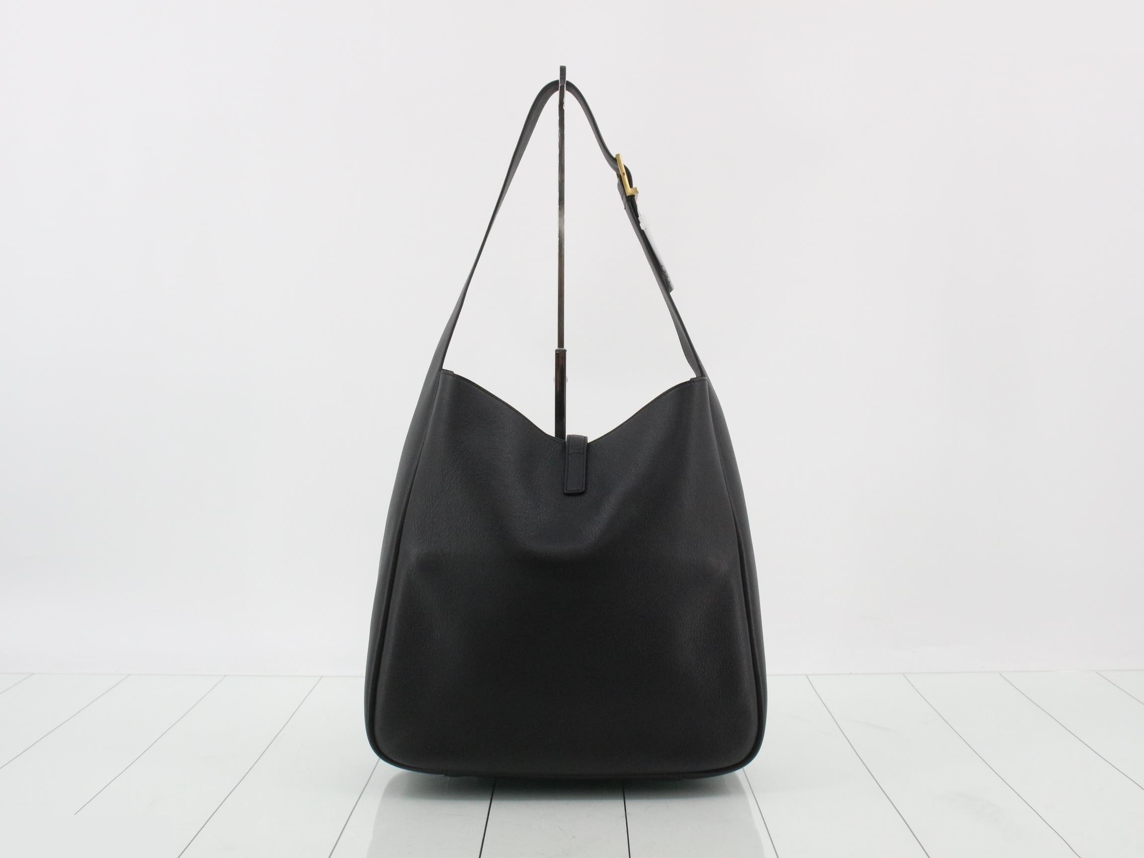 Le Sancassette Leather One-Shoulder Bag, Black — view 2