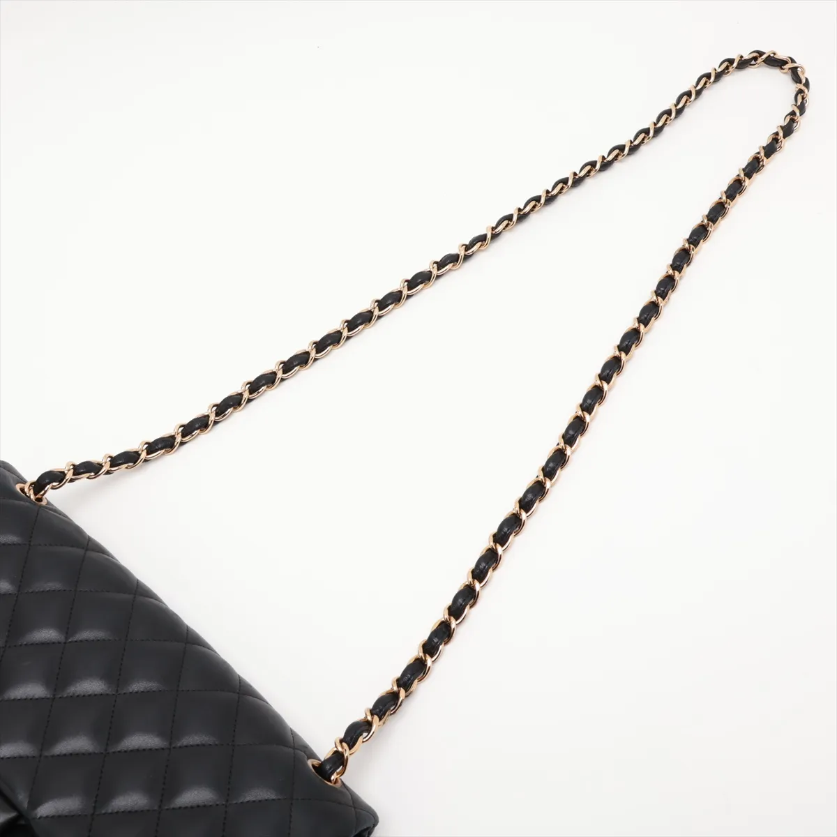 [Individually packaged] Chanel Large Matelassé 30 Lambskin Double Flap Double Chain Bag, Black with Gold Hardware, 15650619, Serial Number 15-series, A58600 — view 5