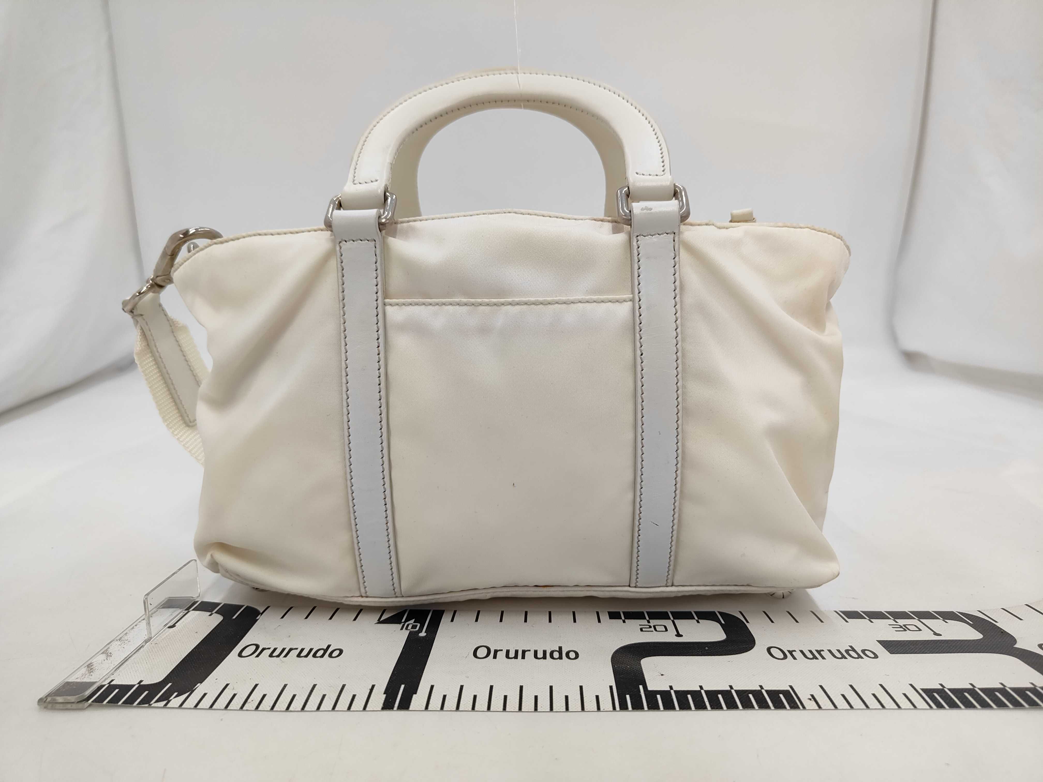 Nylon Prada Nylon Tessuto x Leather 2-Way Bag Handbag — view 2