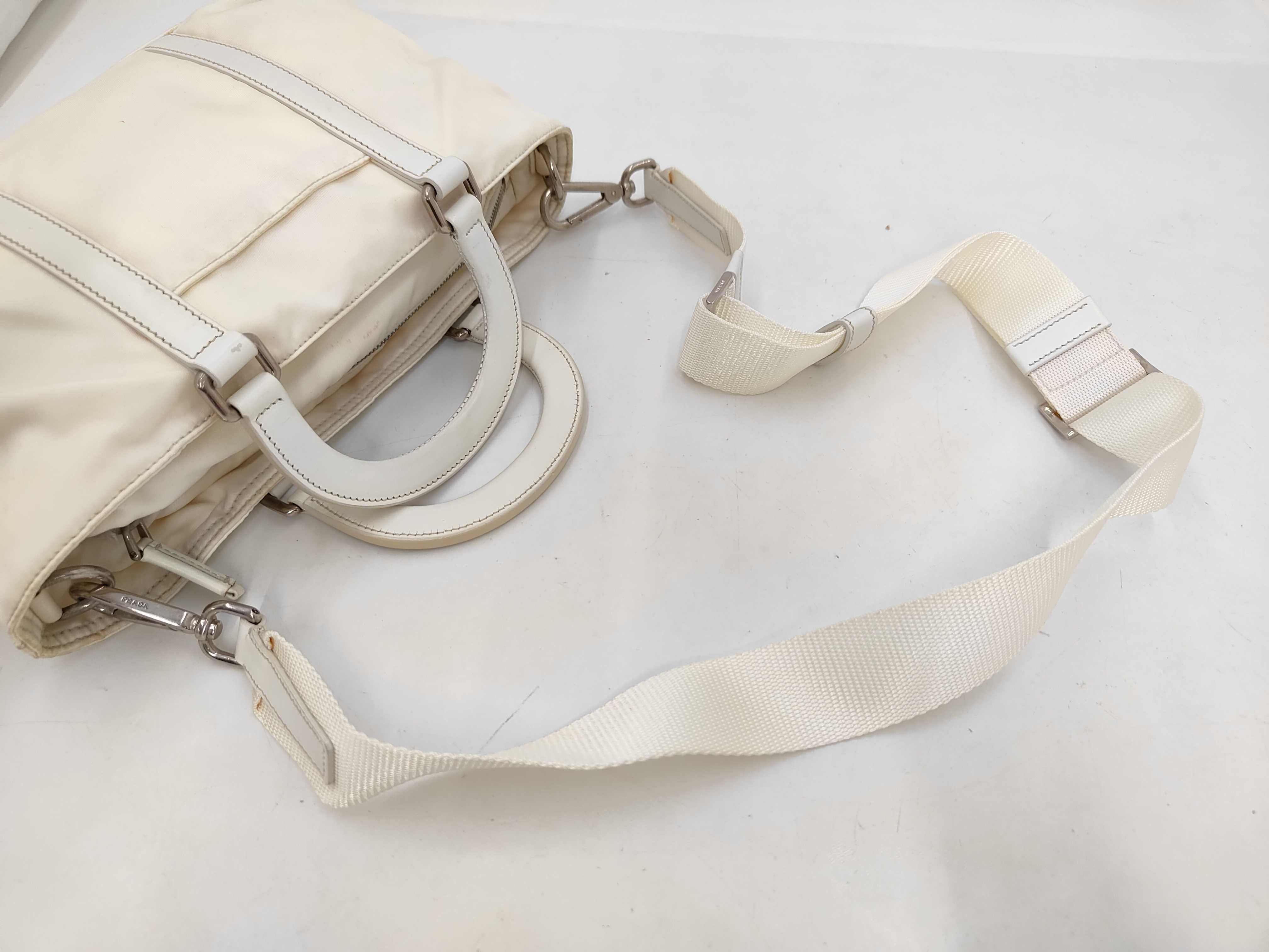 Nylon Prada Nylon Tessuto x Leather 2-Way Bag Handbag — view 5