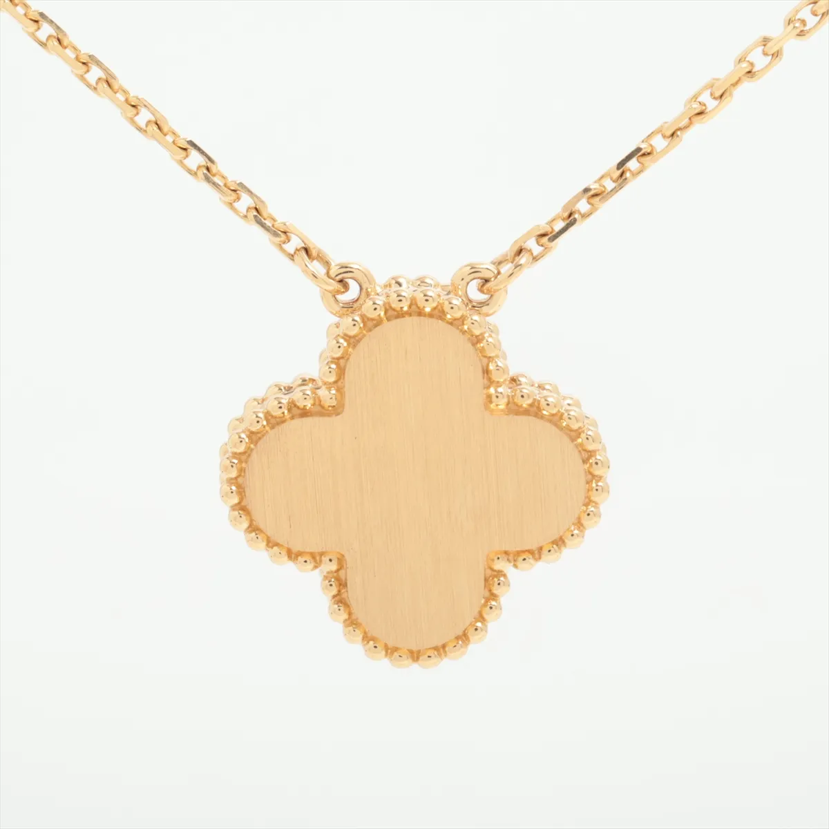 Vintage Alhambra Golden Shell Diamond Necklace, 750 (Yellow Gold), 6.4g, JA172660, Stone — view 2