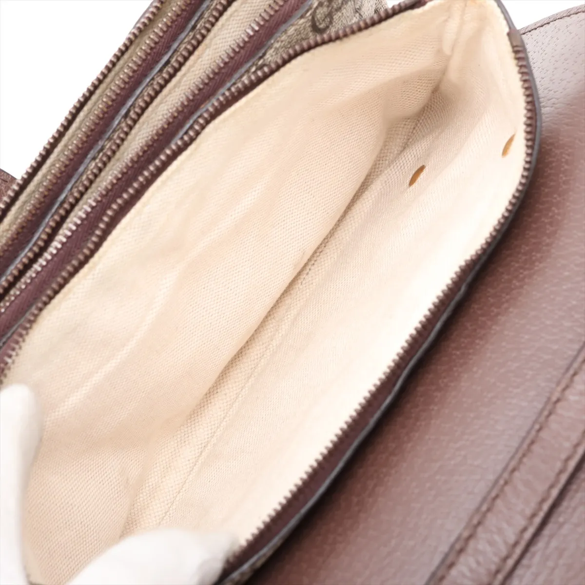 GG Supreme PVC x Leather Shoulder Bag, Brown, 548304 — view 6
