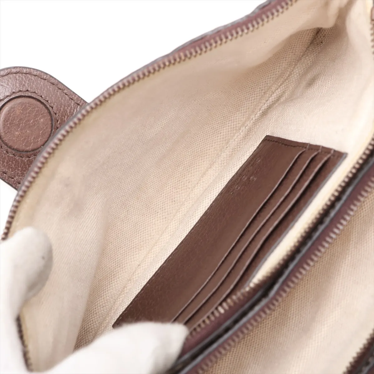 GG Supreme PVC x Leather Shoulder Bag, Brown, 548304 — view 8