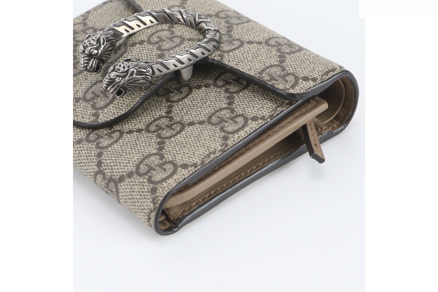 GG Supreme Dionysus 627073 Leather Tri-fold Wallet — view 3