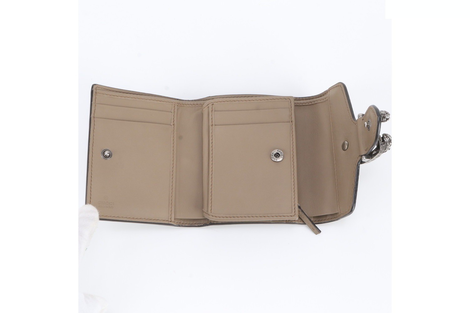 GG Supreme Dionysus 627073 Leather Tri-fold Wallet — view 6