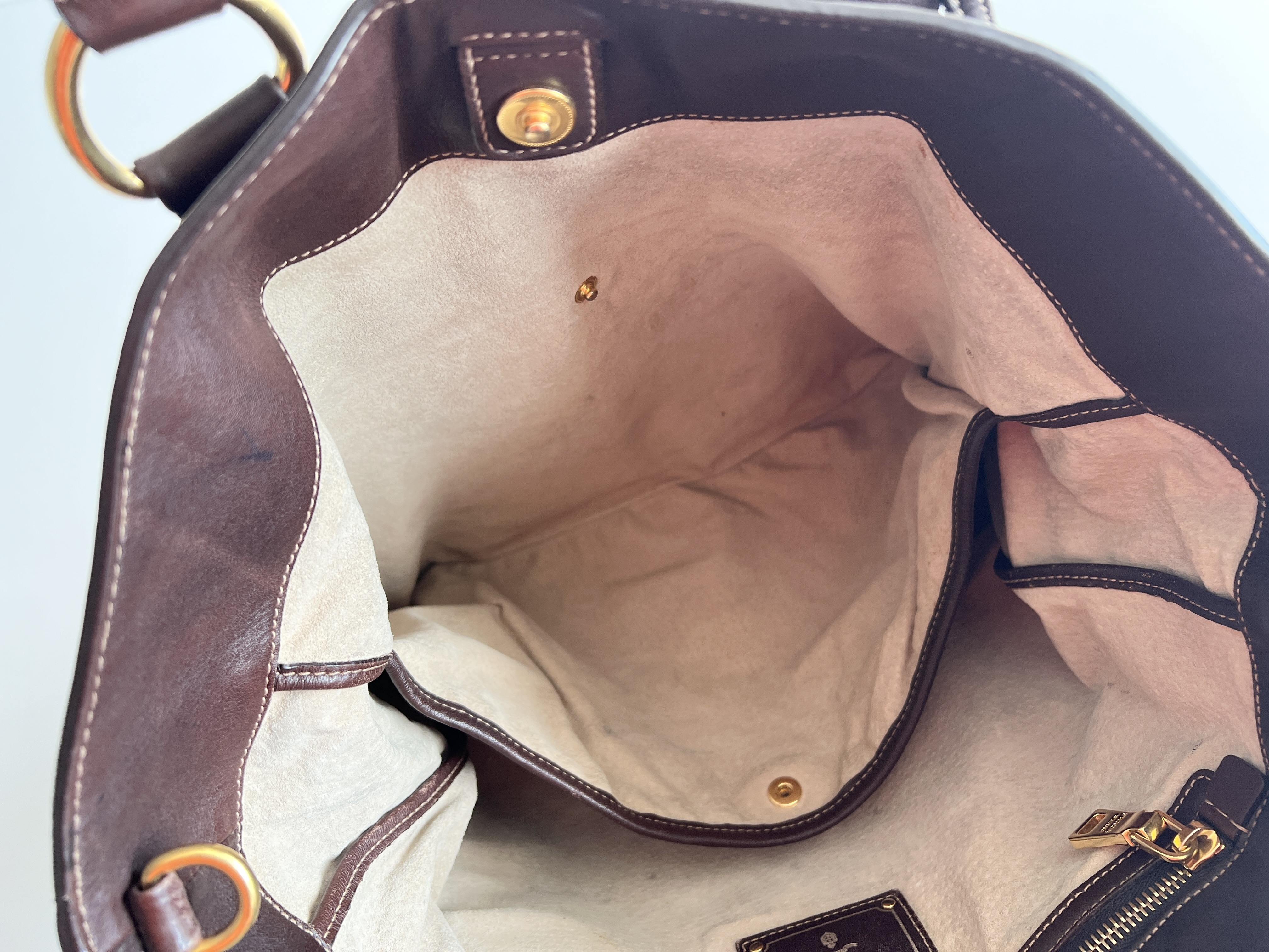 Logo Vitello Calf Leather 2-way Shoulder Bag Tote Bag — view 9