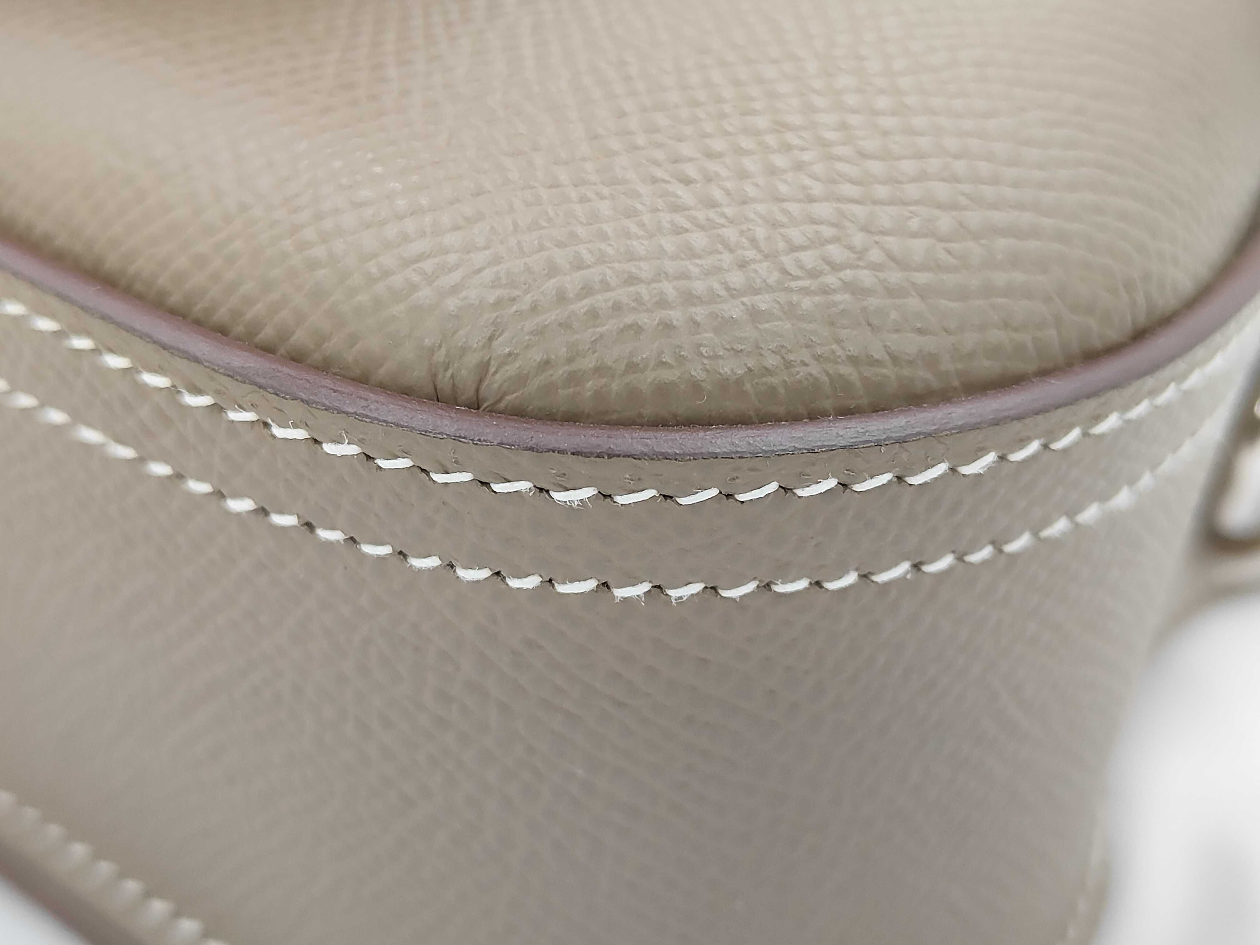 Della Cavalleria Epsom Etoupe Silver Hardware Z Stamp Shoulder Bag — view 6