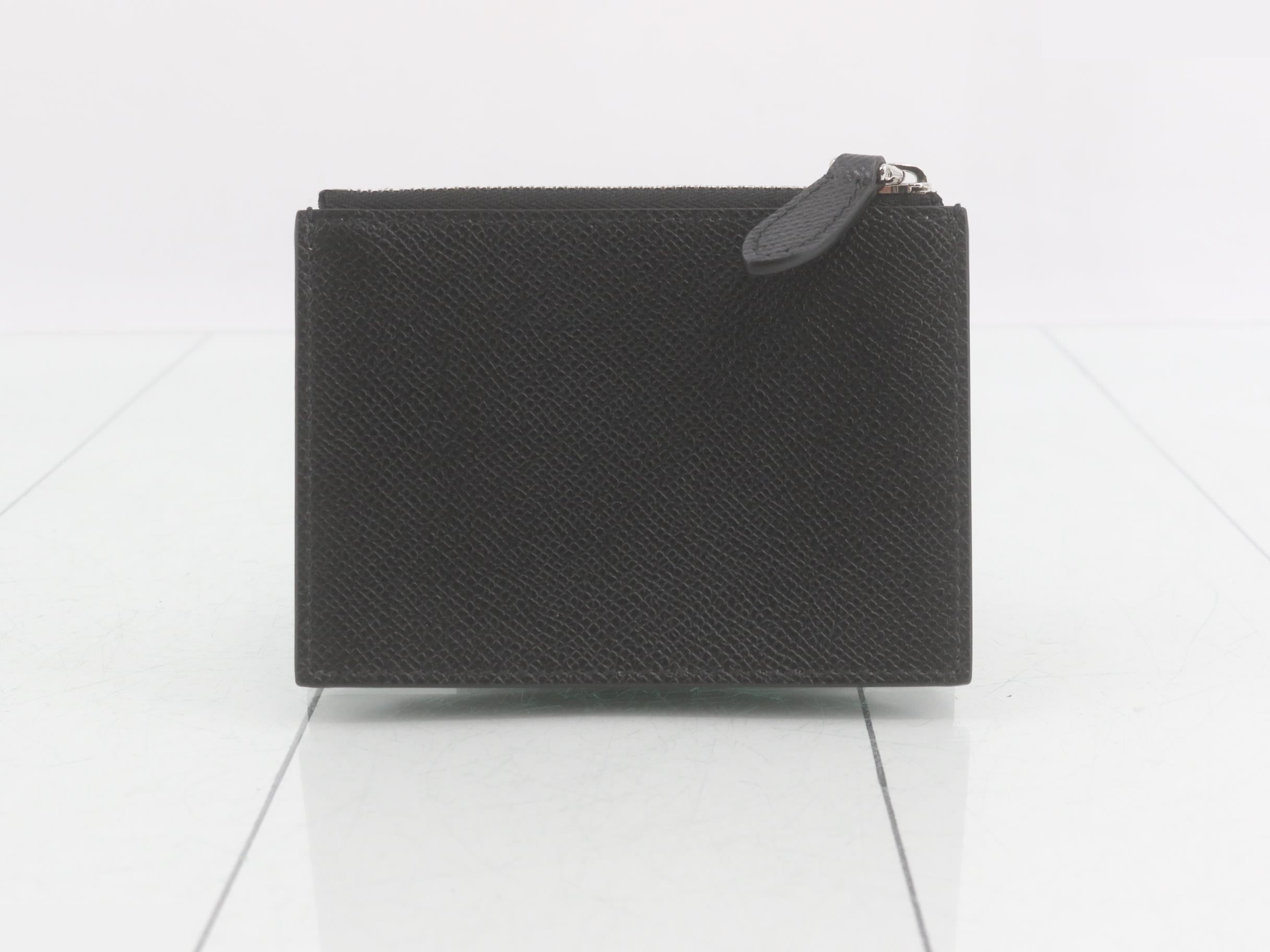 Coin case, card case, TB logo, leather, black — view 2
