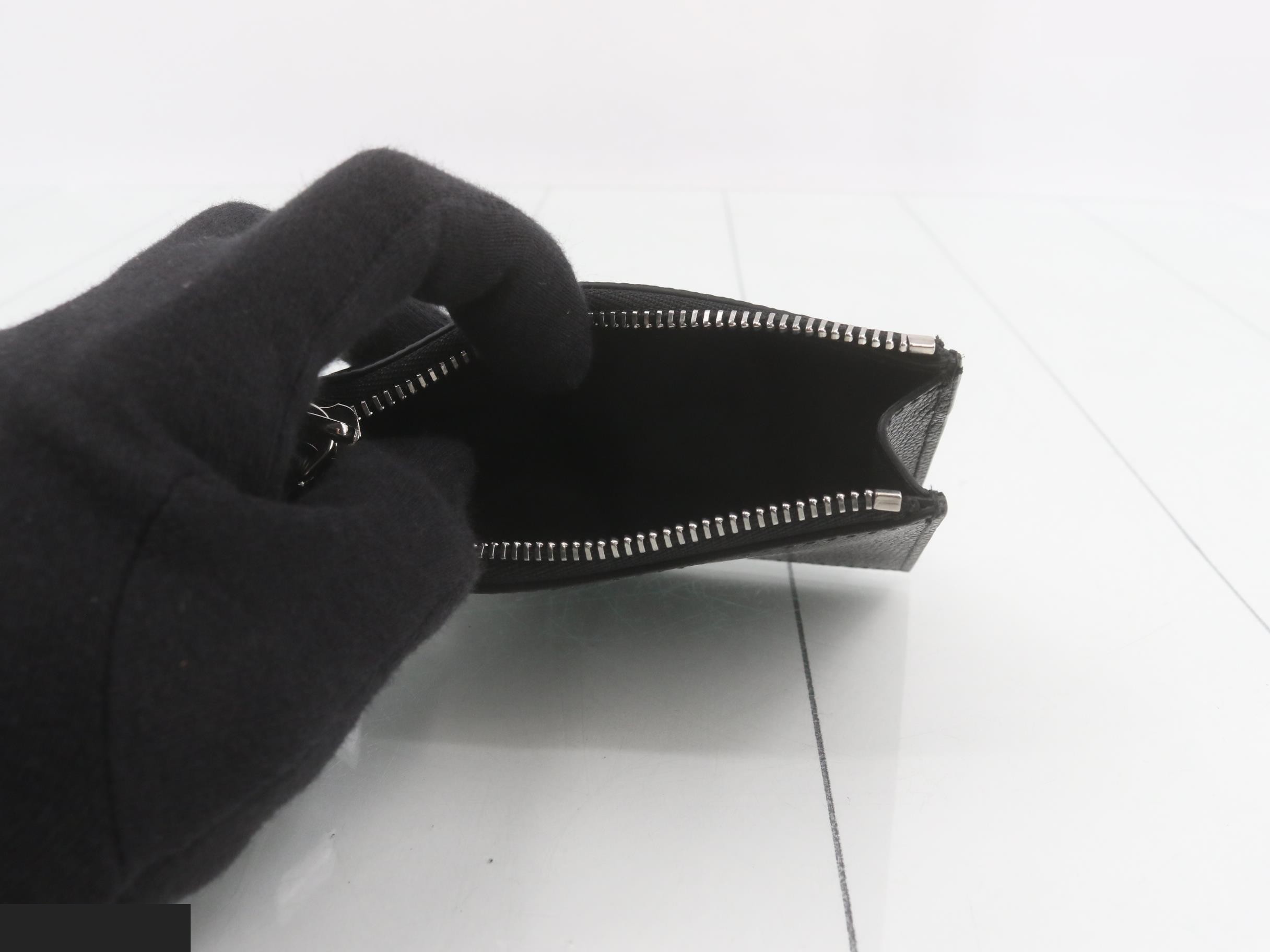 Coin case, card case, TB logo, leather, black — view 4