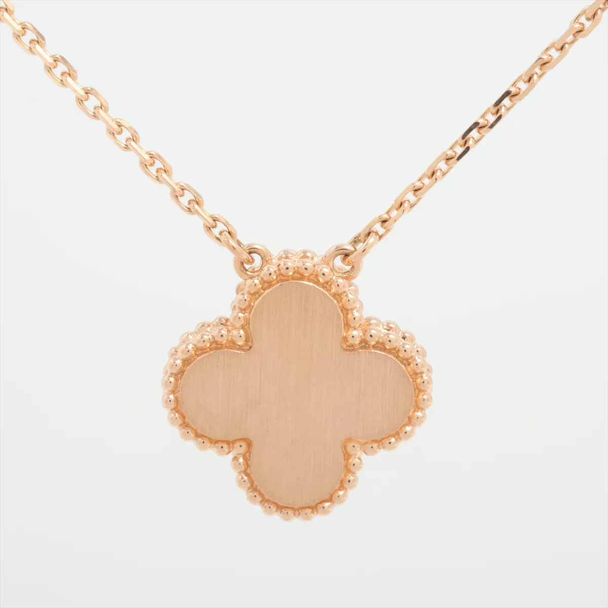 Vintage Alhambra Sable Diamond Necklace 750 (PG) 6.3g JE391079 Sable Small Brick Lobster Hard Distortion — view 2