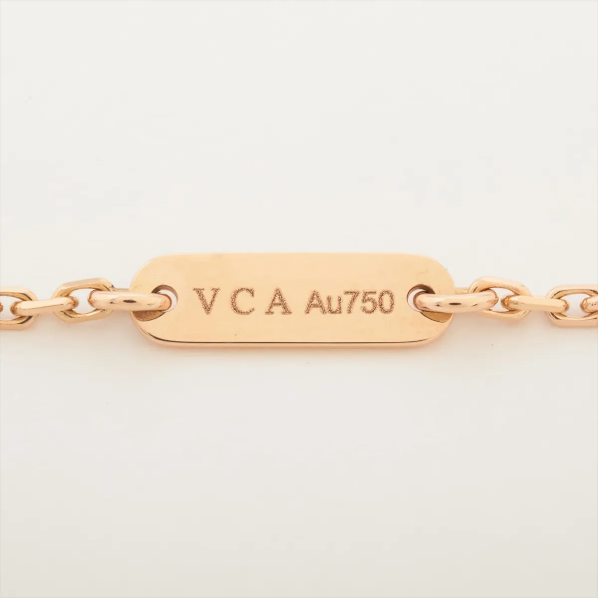 Vintage Alhambra Sable Diamond Necklace 750 (PG) 6.3g JE391079 Sable Small Brick Lobster Hard Distortion — view 4