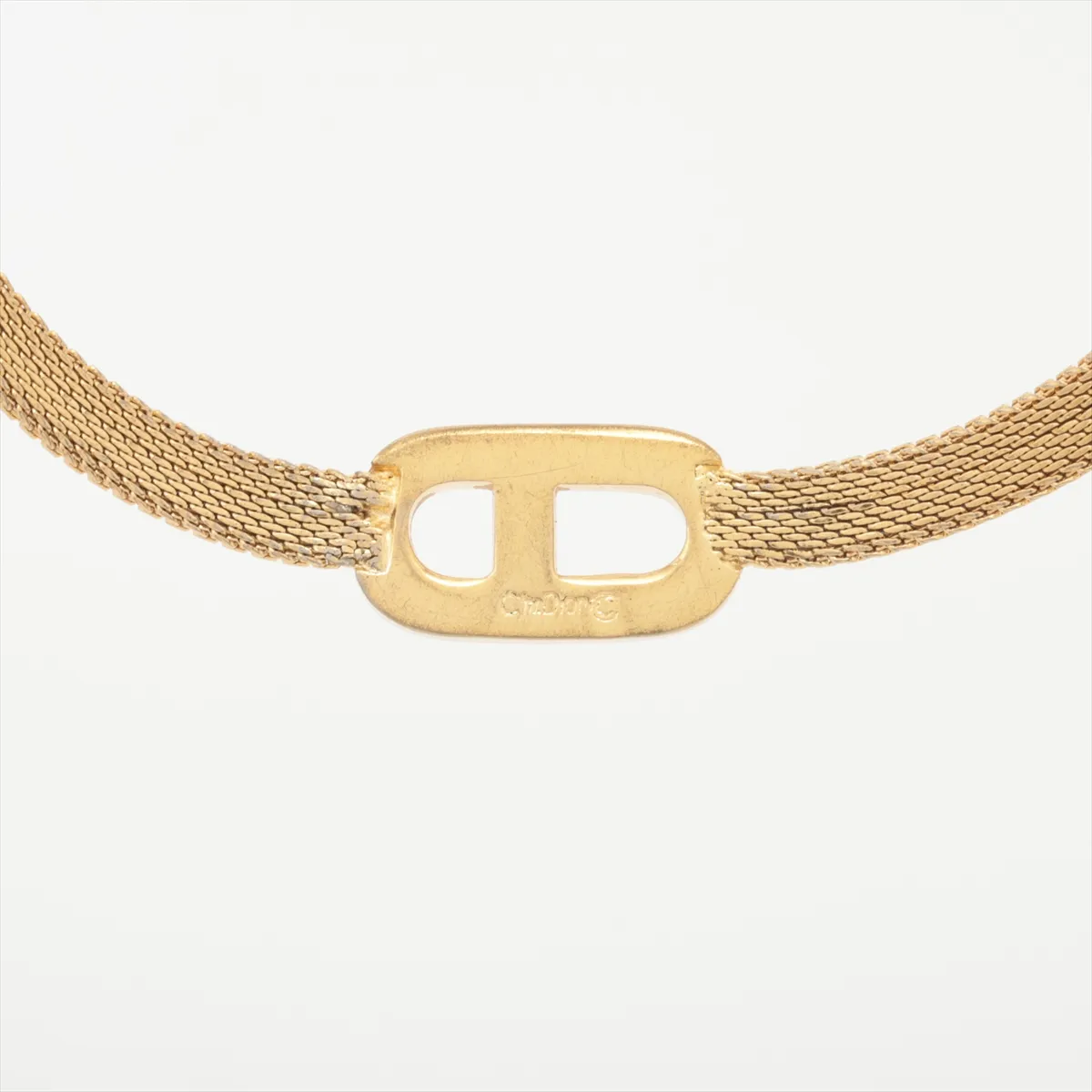 CD logo necklace, GP gold. Shows — view 2