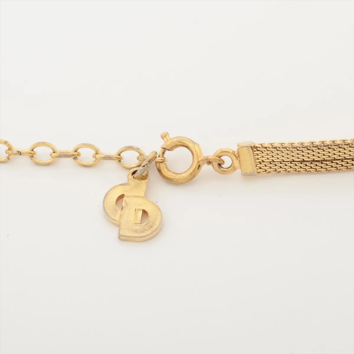 CD logo necklace, GP gold. Shows — view 3