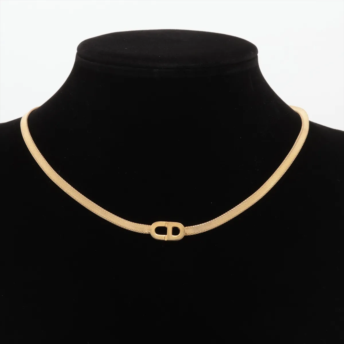 CD logo necklace, GP gold. Shows — view 5