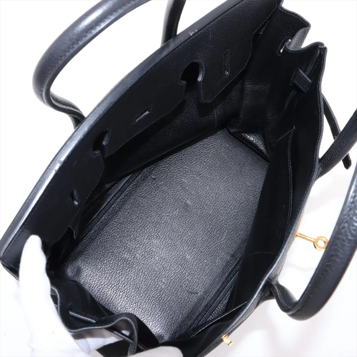 [Individually wrapped] Hermes Birkin 35 LeTourne Togo Black Gold Hardware H:2004 — view 7