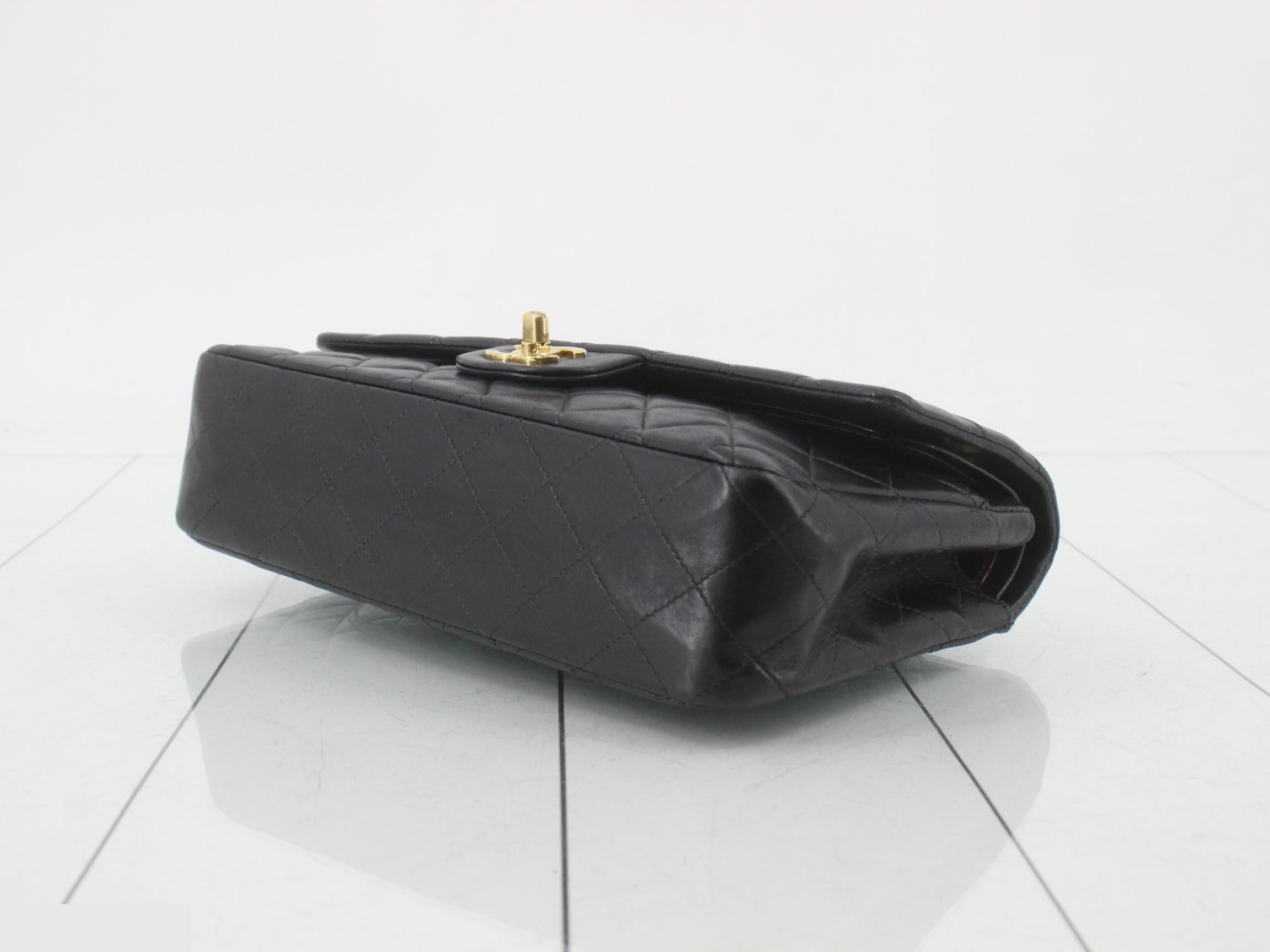 Matelassé Chain Shoulder Bag, Black — view 6