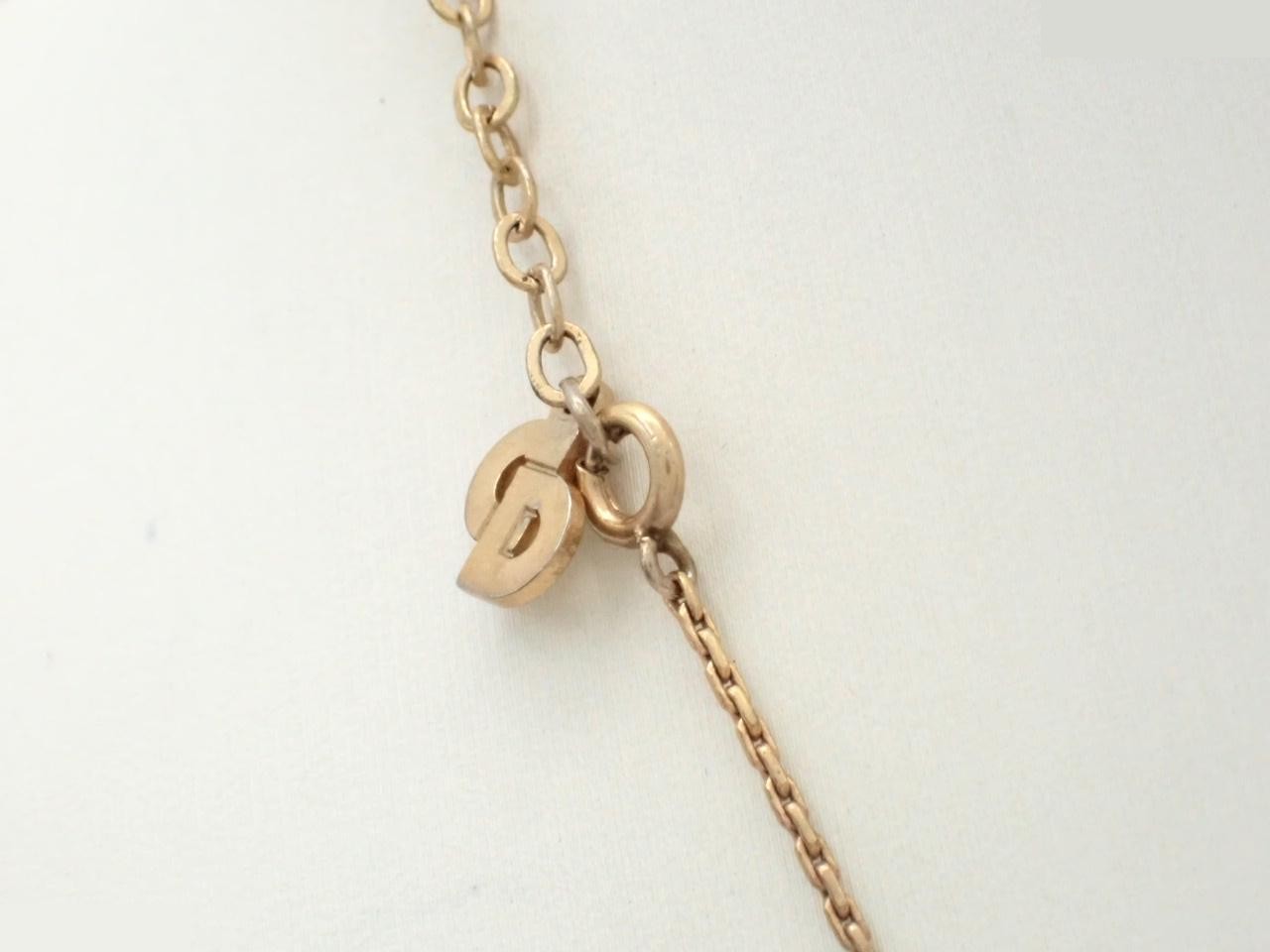 CD logo gold necklace, chain approximately 42cm — view 2