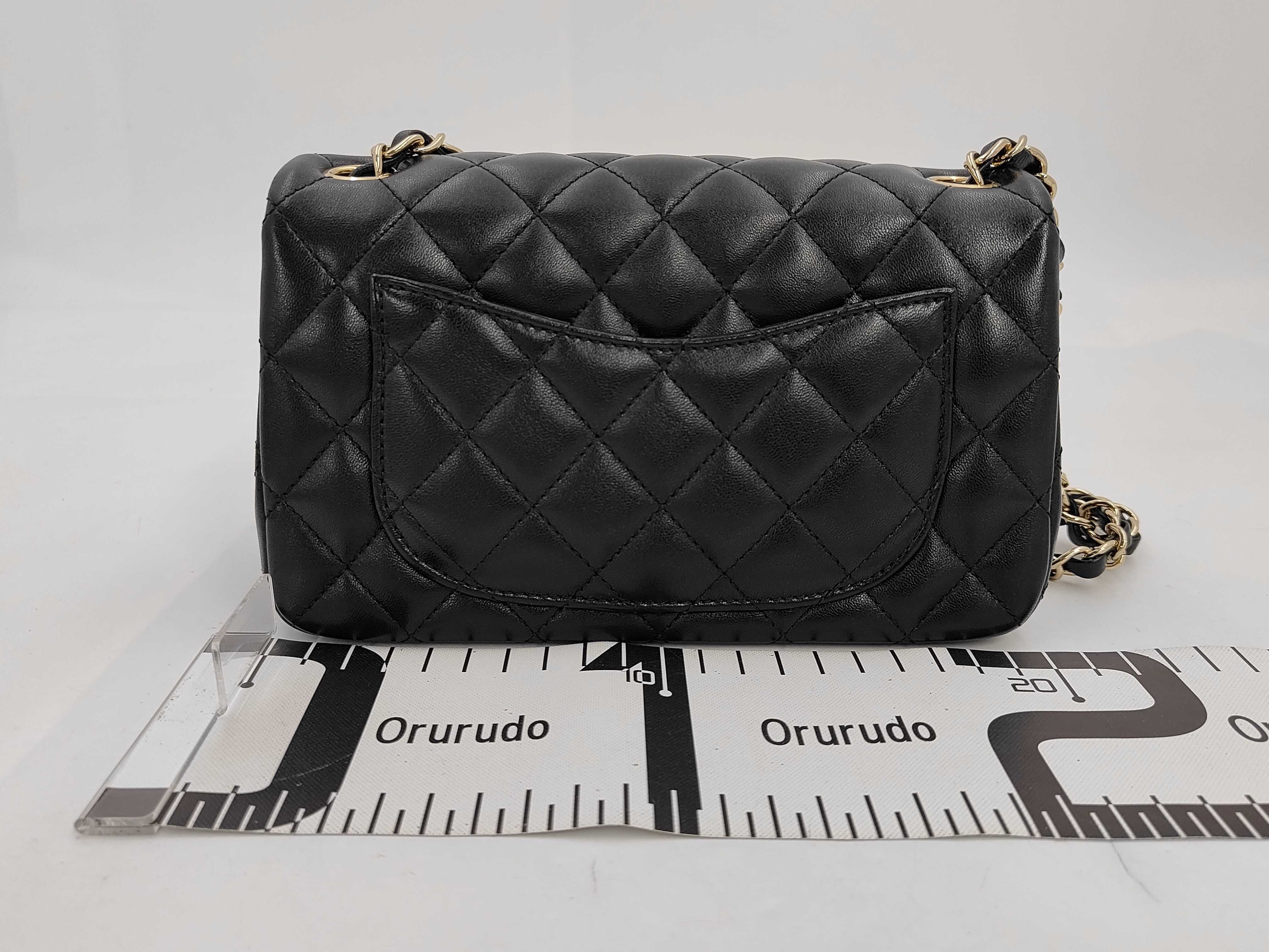 Mini Matelassé Lambskin Black Chain Shoulder Bag — view 2