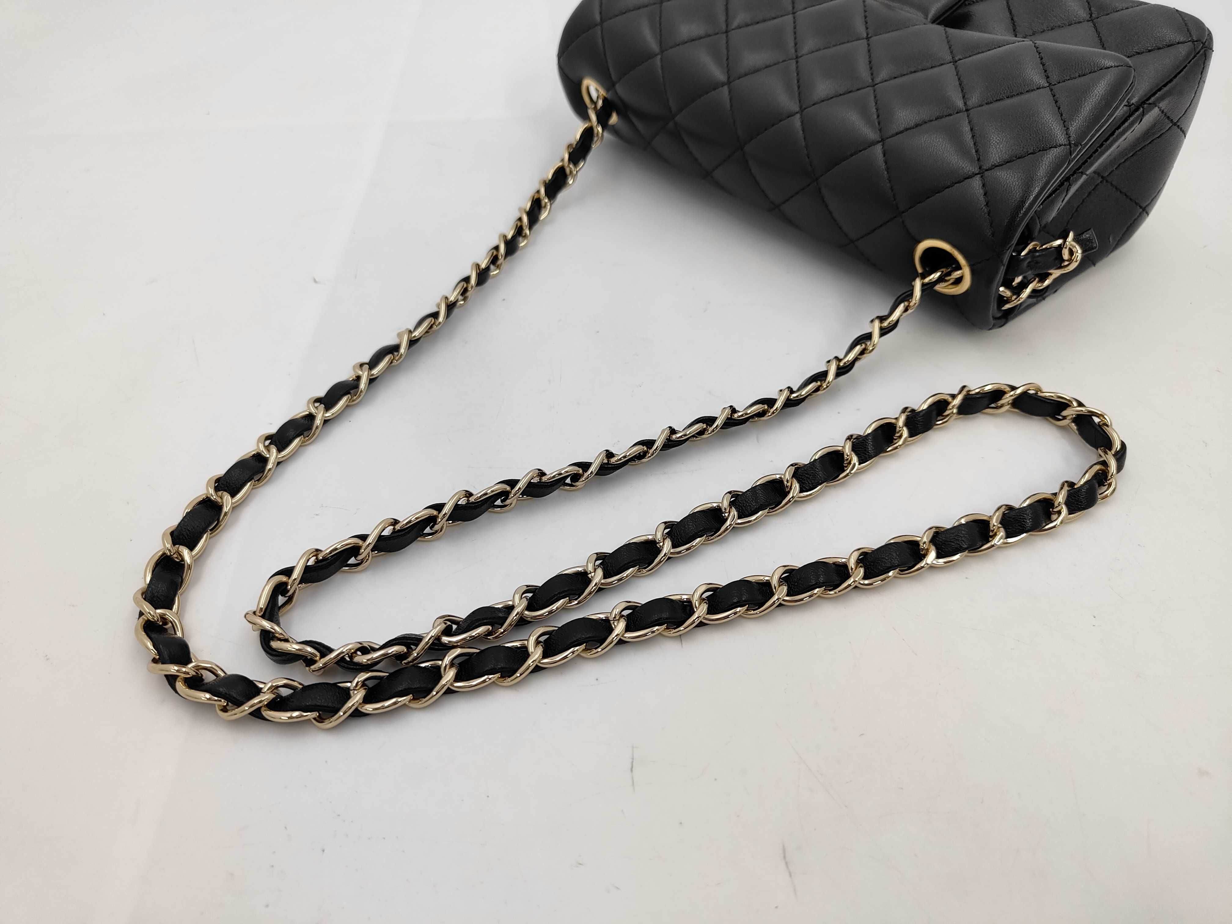 Mini Matelassé Lambskin Black Chain Shoulder Bag — view 3