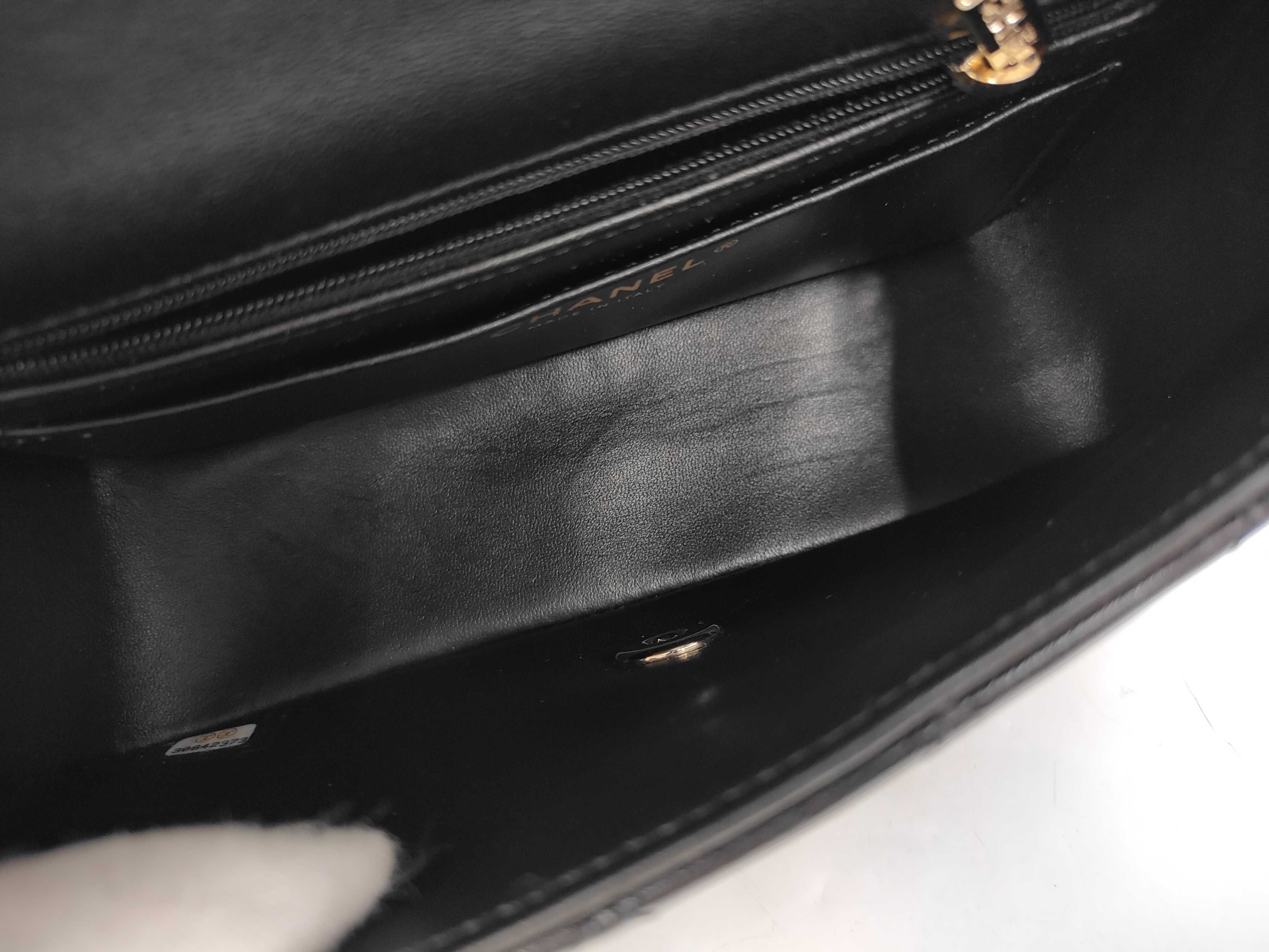 Mini Matelassé Lambskin Black Chain Shoulder Bag — view 9