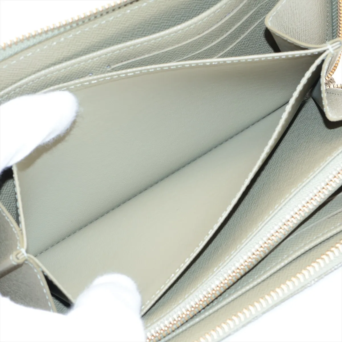 Monogram Denim Zippy Wallet - Green Round Zip Wallet M28297 (RFID detected) — view 6