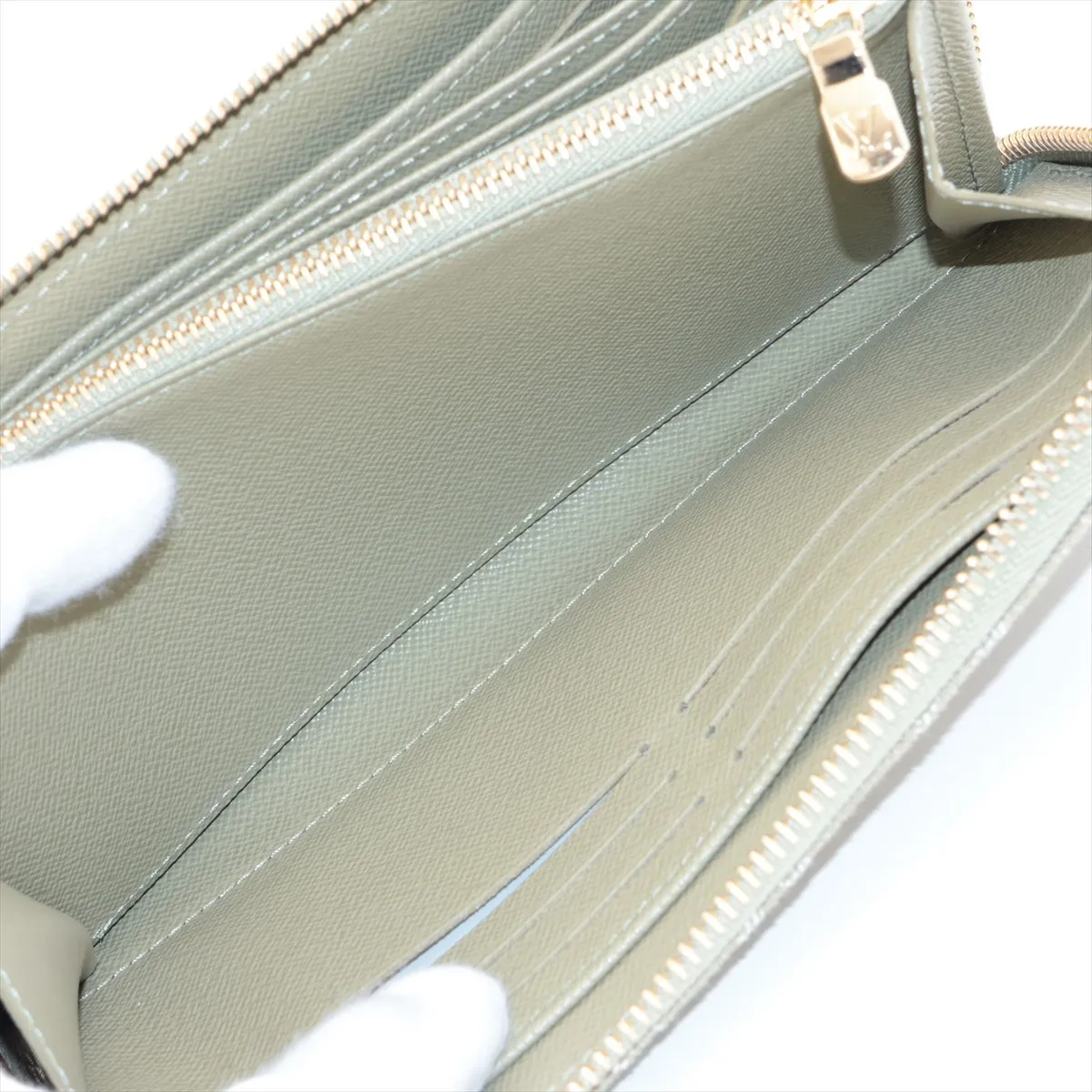 Monogram Denim Zippy Wallet - Green Round Zip Wallet M28297 (RFID detected) — view 8
