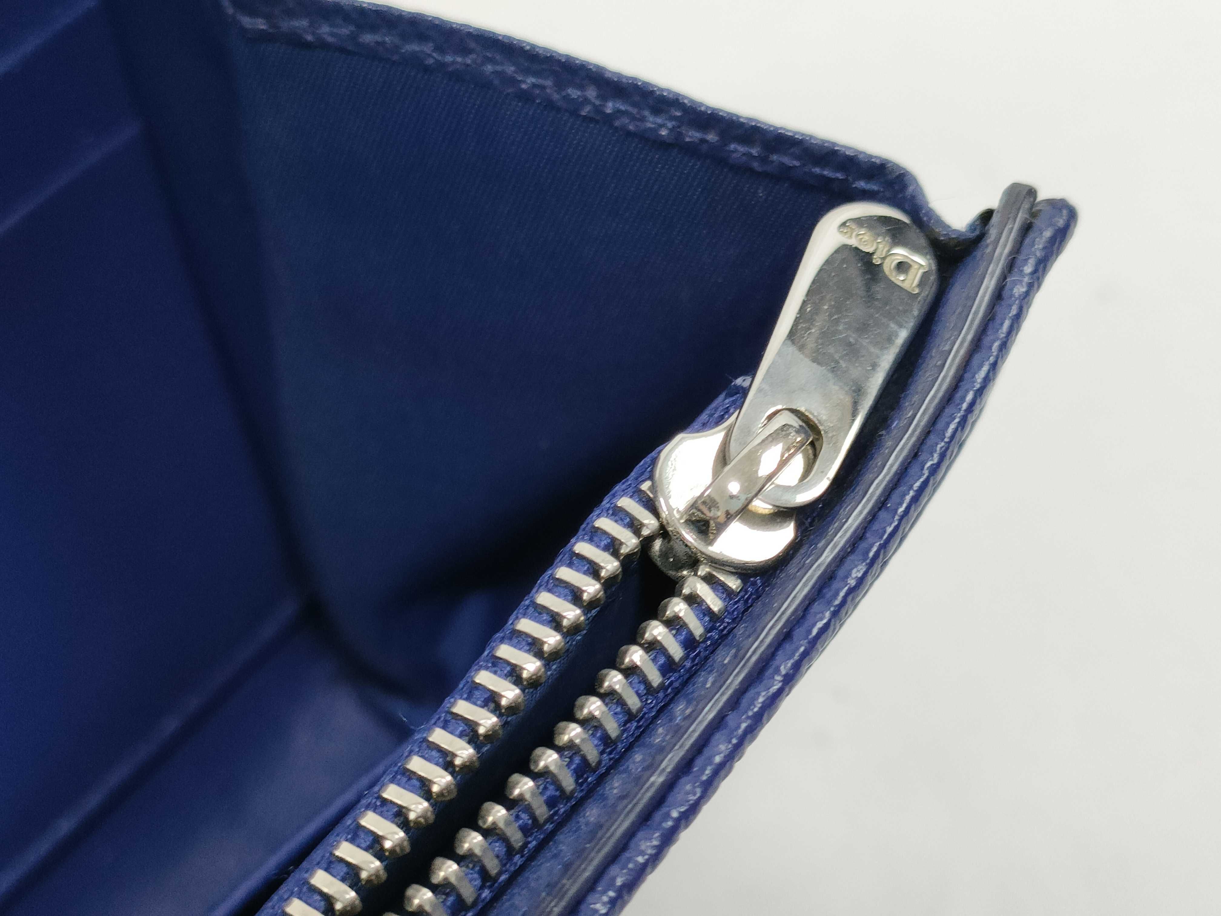 SG-Christian Diorama Leather Chain Wallet Blue Diorama Shoulder Bag — view 15