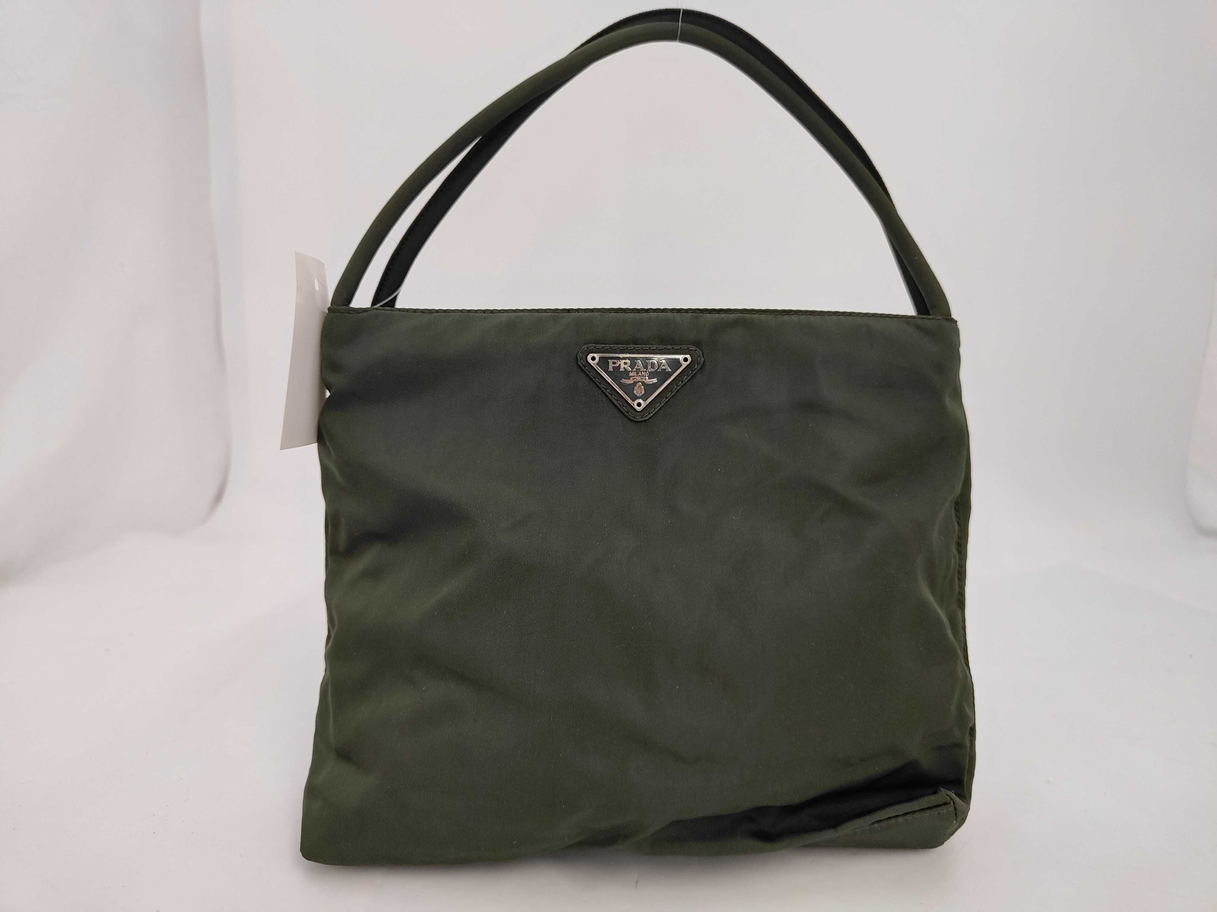 Nylon Khaki Handbag